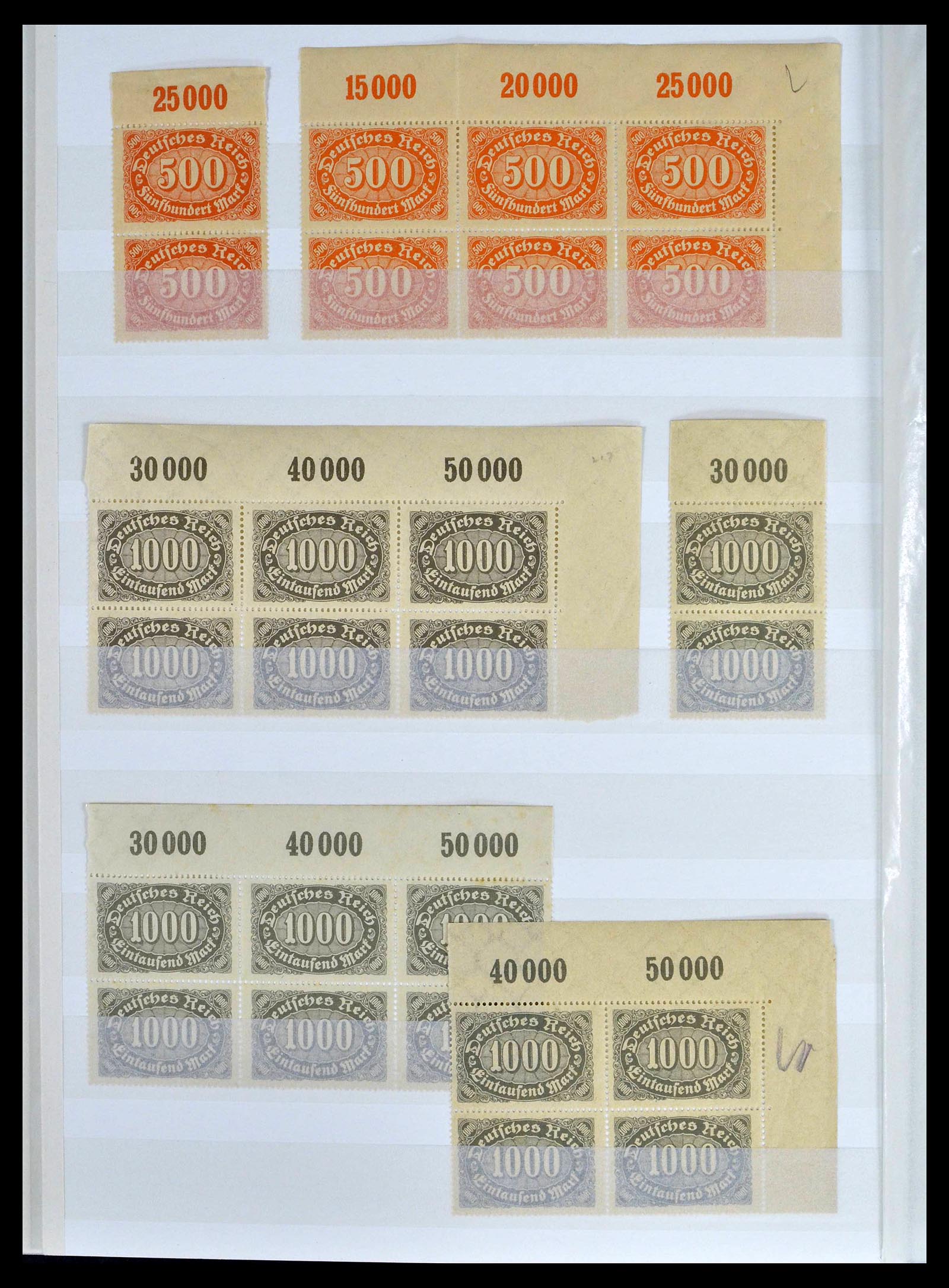39254 0036 - Stamp collection 39254 German Reich MNH top margins.
