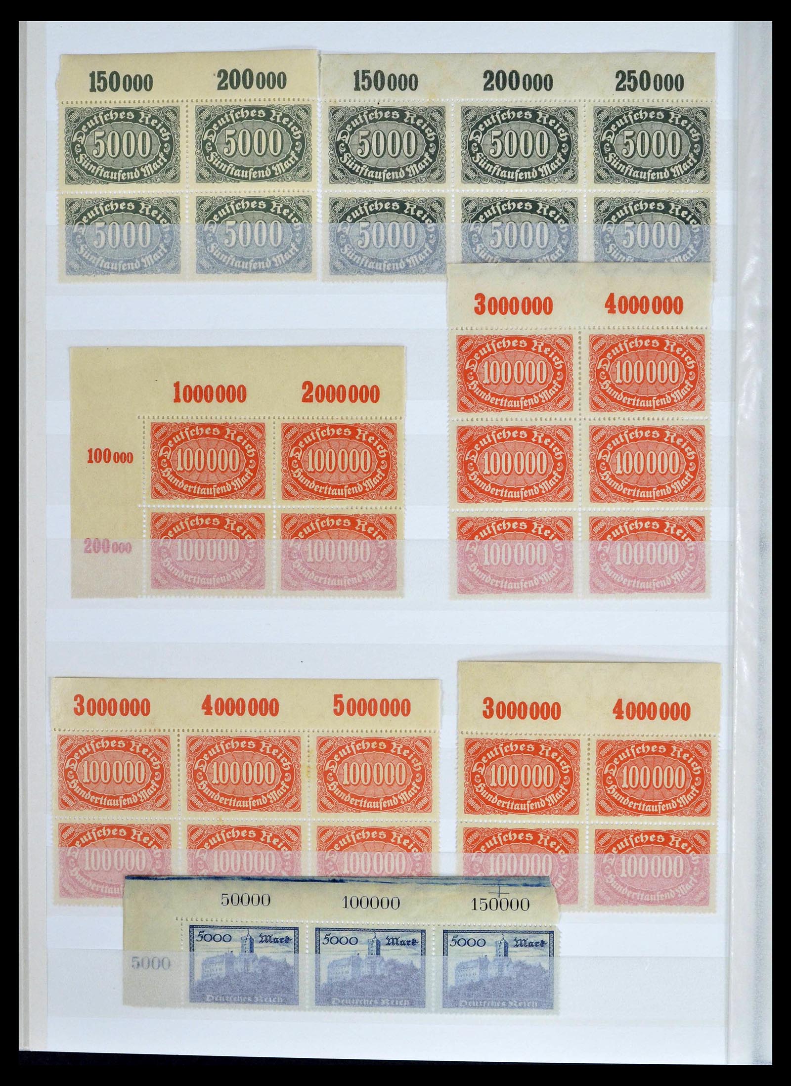 39254 0038 - Postzegelverzameling 39254 Duitse Rijk postfrisse bovenranden.