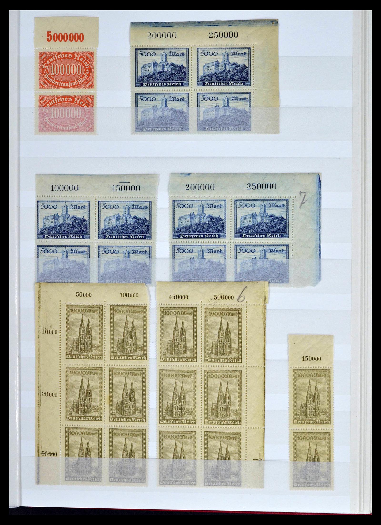39254 0039 - Stamp collection 39254 German Reich MNH top margins.
