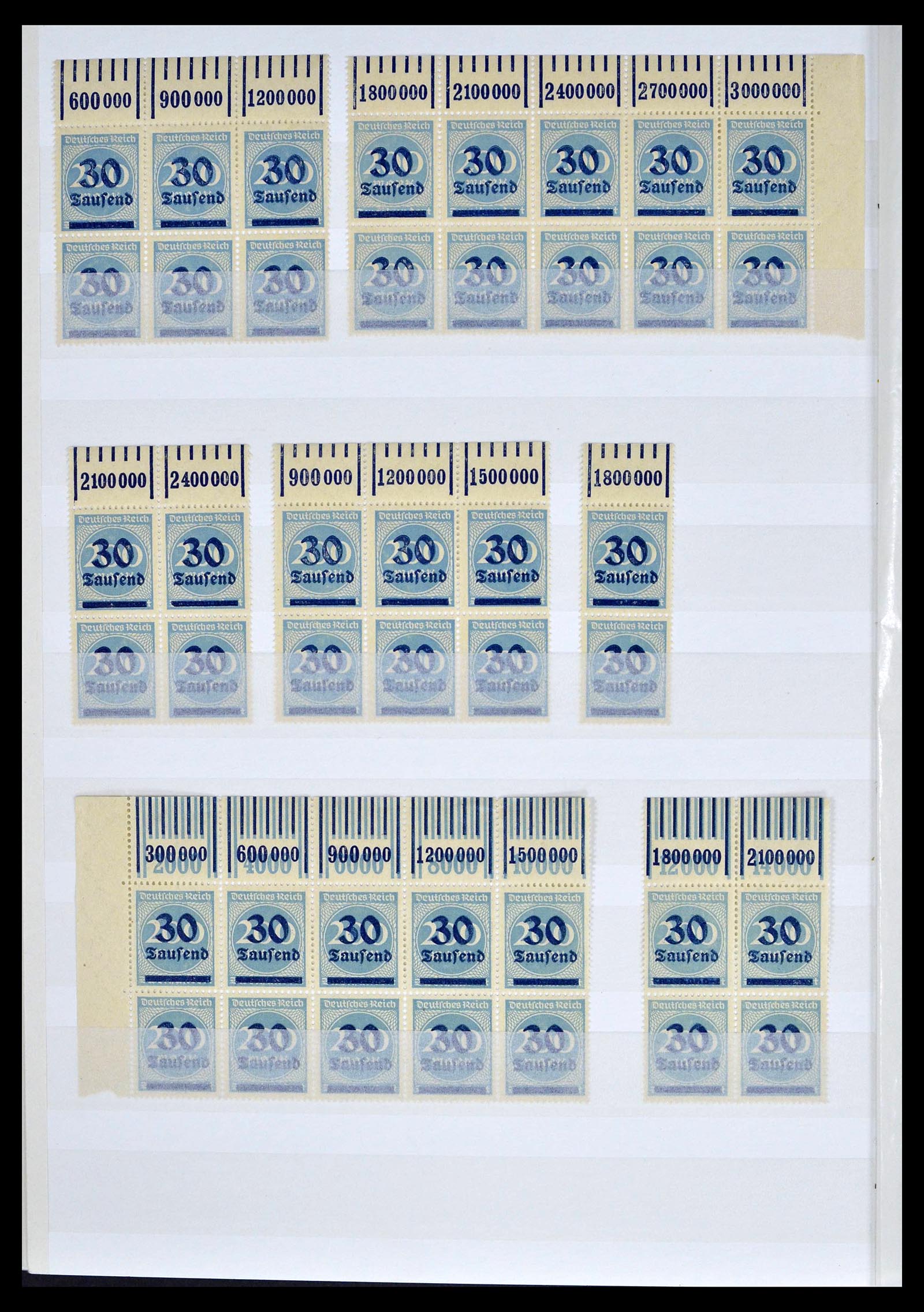 39254 0046 - Stamp collection 39254 German Reich MNH top margins.