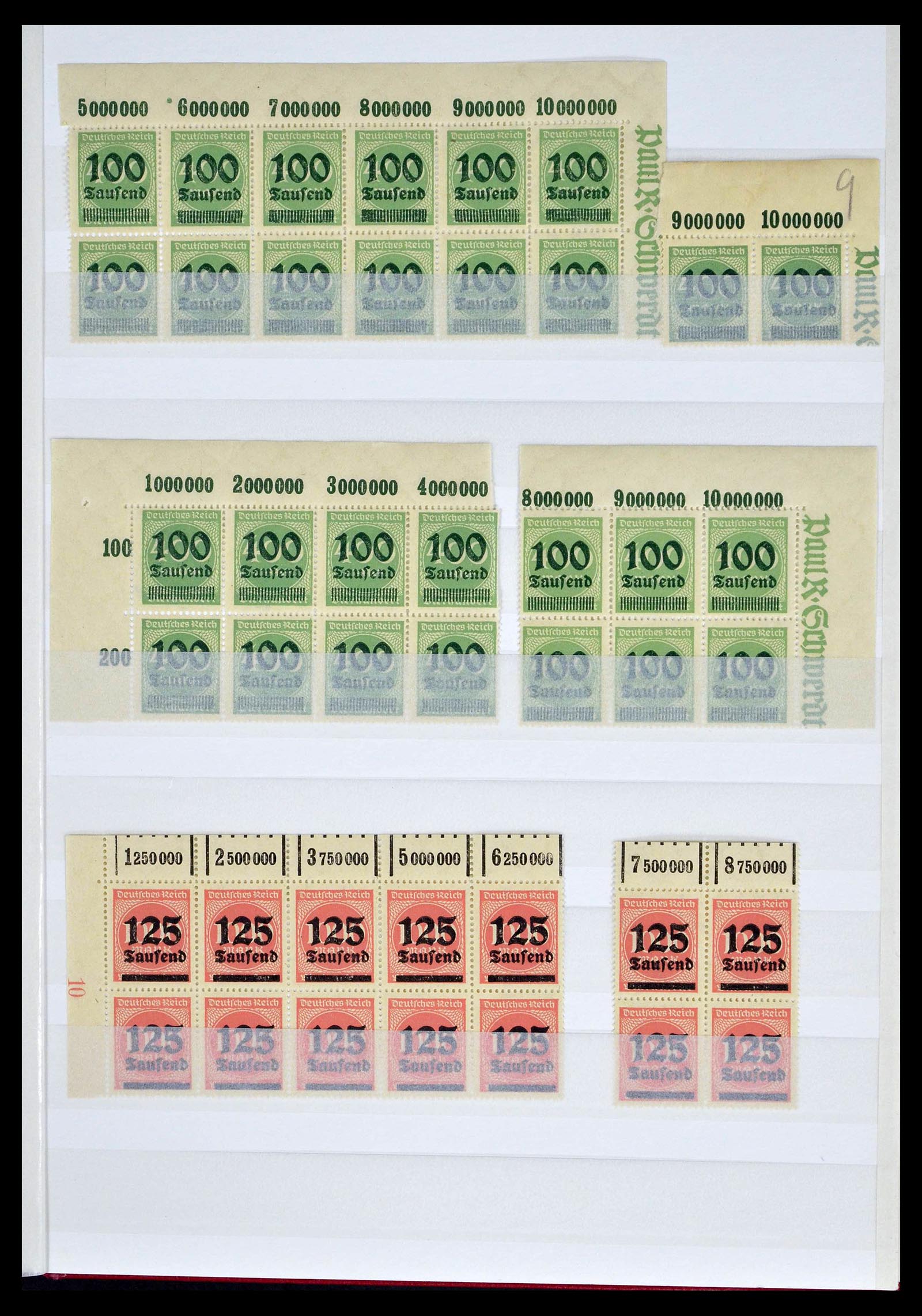 39254 0049 - Stamp collection 39254 German Reich MNH top margins.