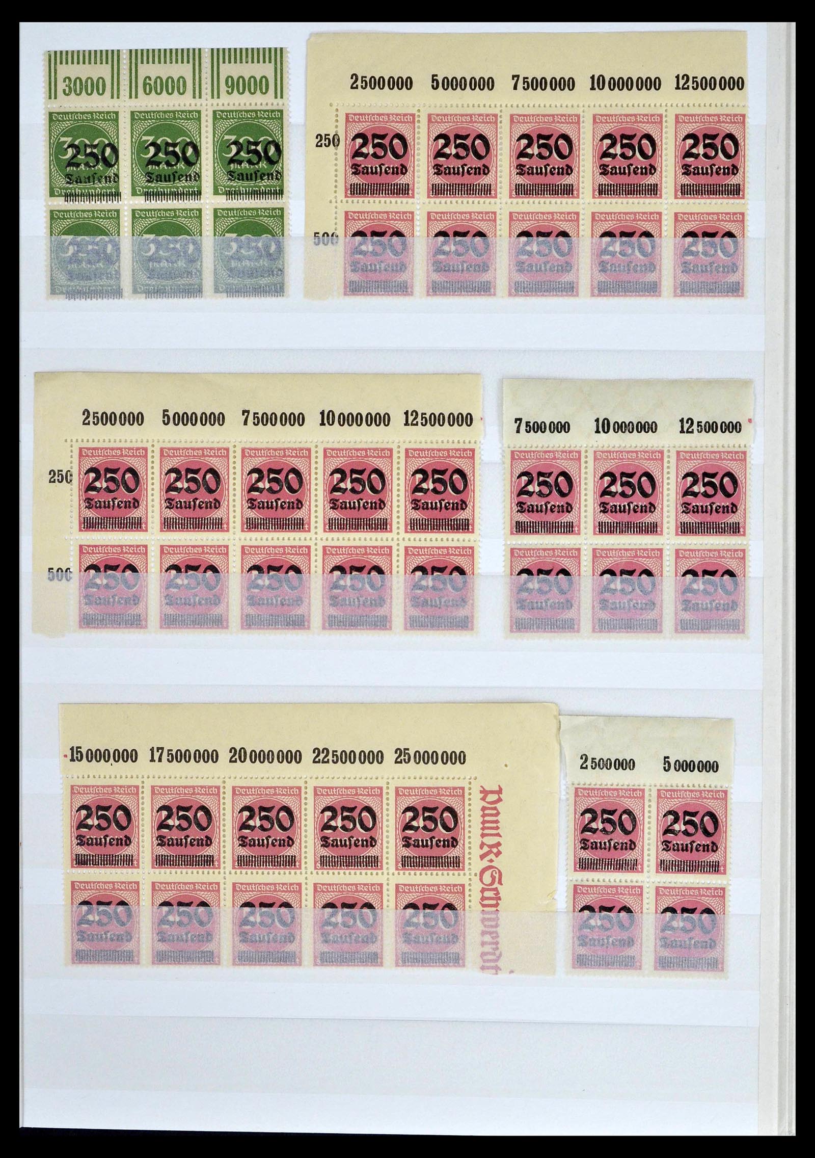 39254 0051 - Stamp collection 39254 German Reich MNH top margins.