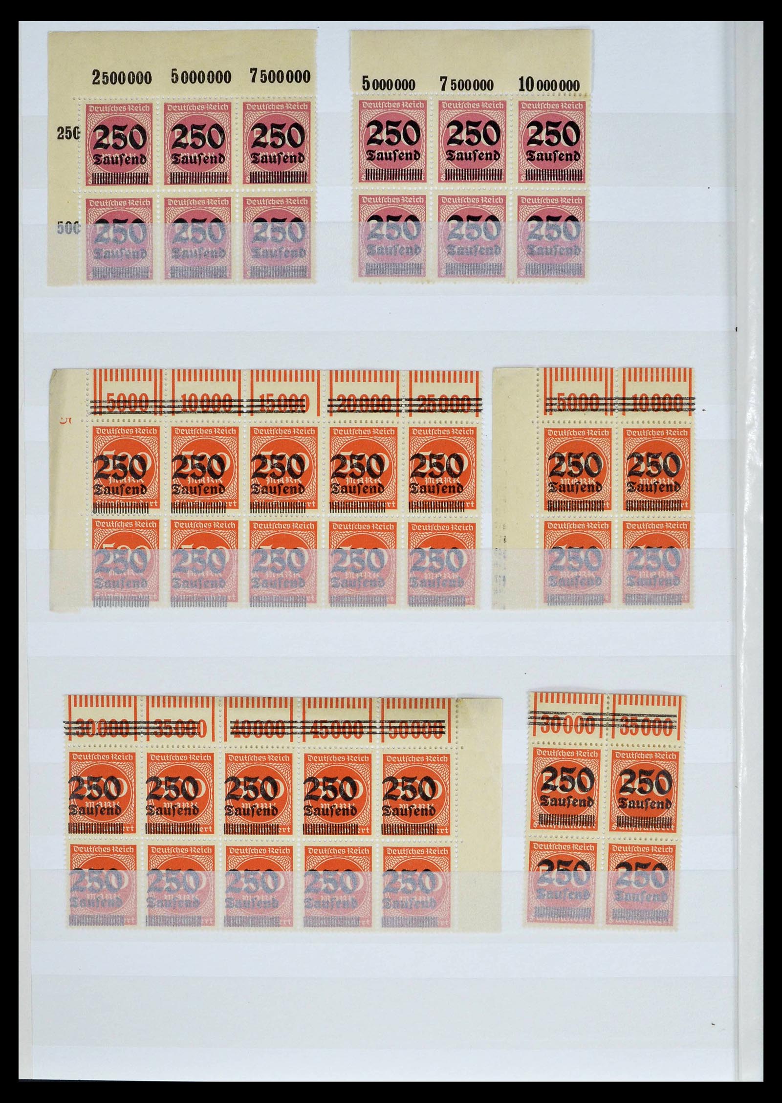 39254 0052 - Postzegelverzameling 39254 Duitse Rijk postfrisse bovenranden.
