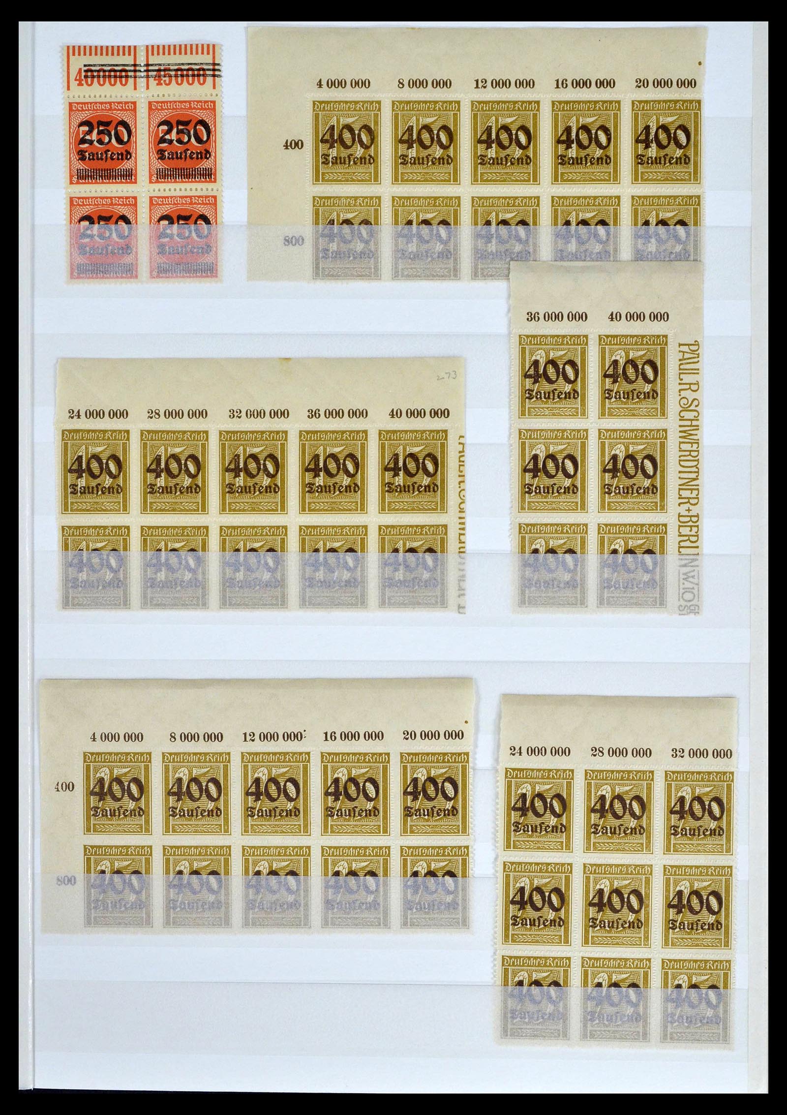 39254 0053 - Postzegelverzameling 39254 Duitse Rijk postfrisse bovenranden.