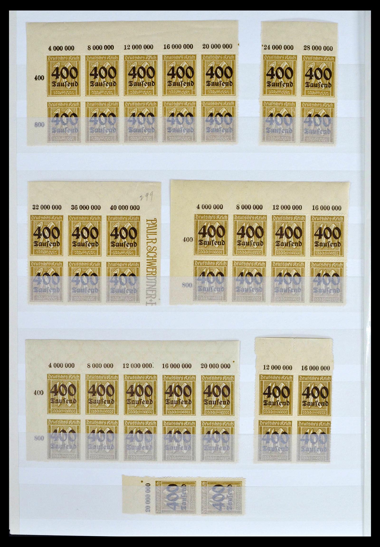 39254 0054 - Postzegelverzameling 39254 Duitse Rijk postfrisse bovenranden.