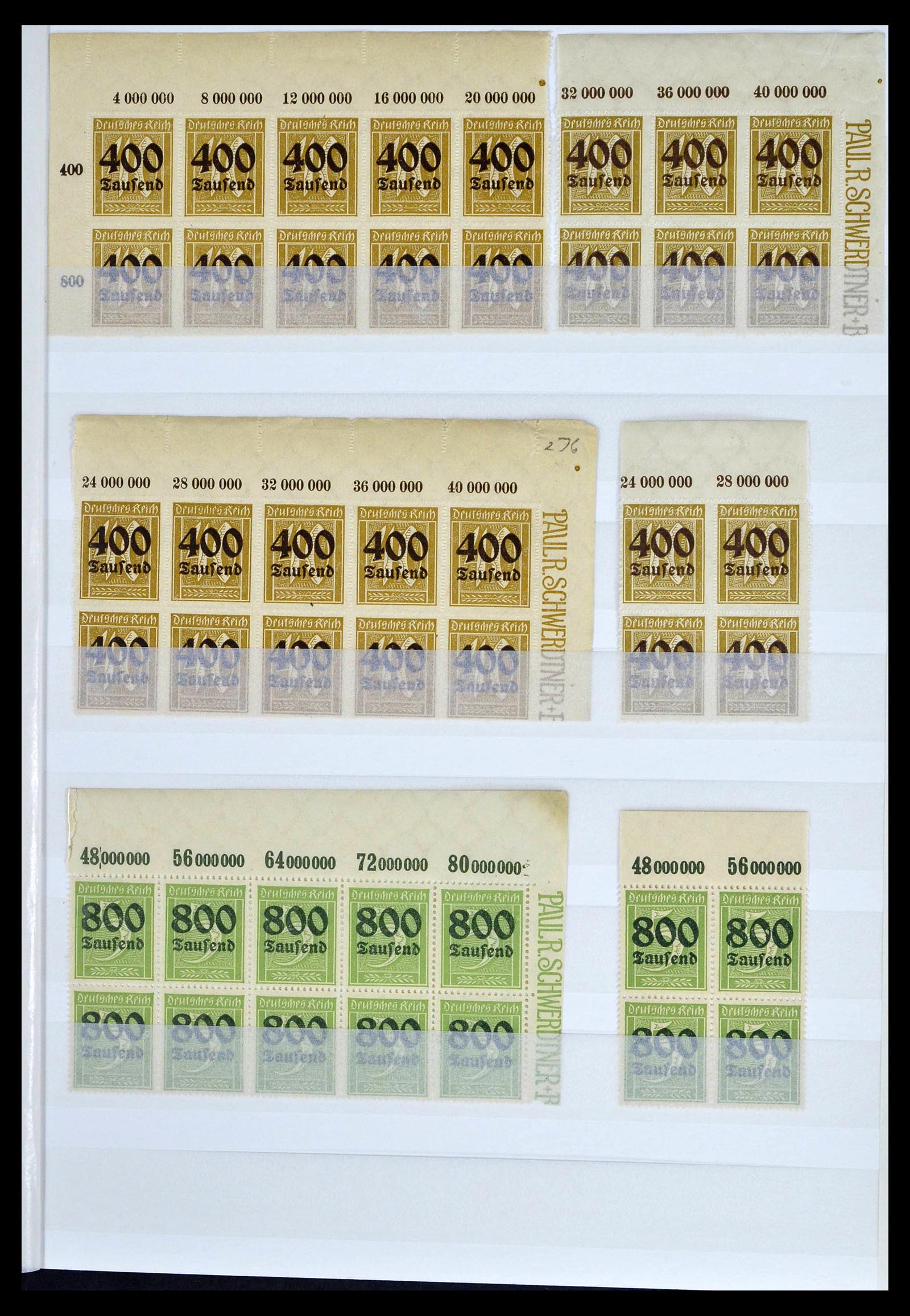 39254 0055 - Stamp collection 39254 German Reich MNH top margins.