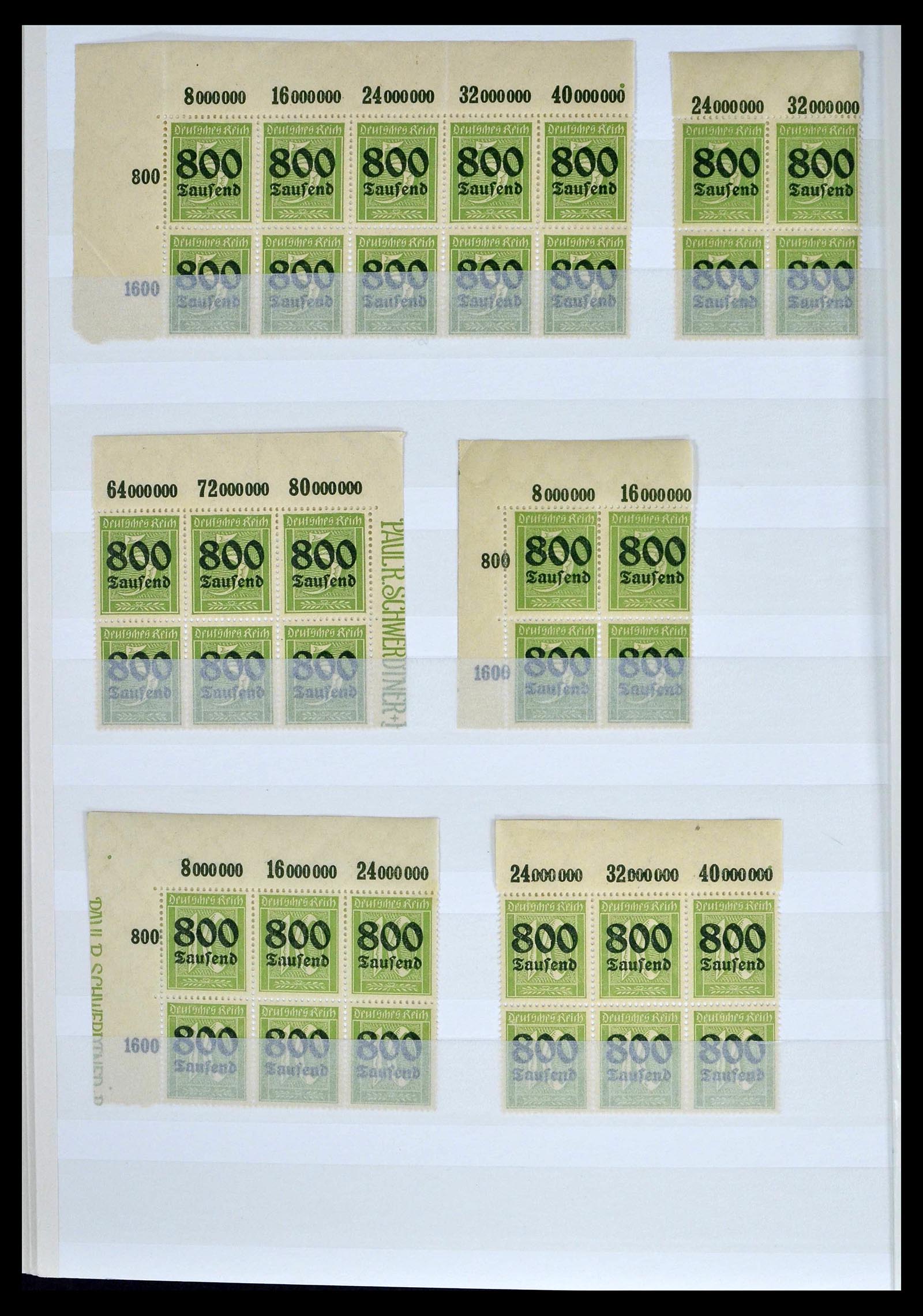 39254 0056 - Postzegelverzameling 39254 Duitse Rijk postfrisse bovenranden.