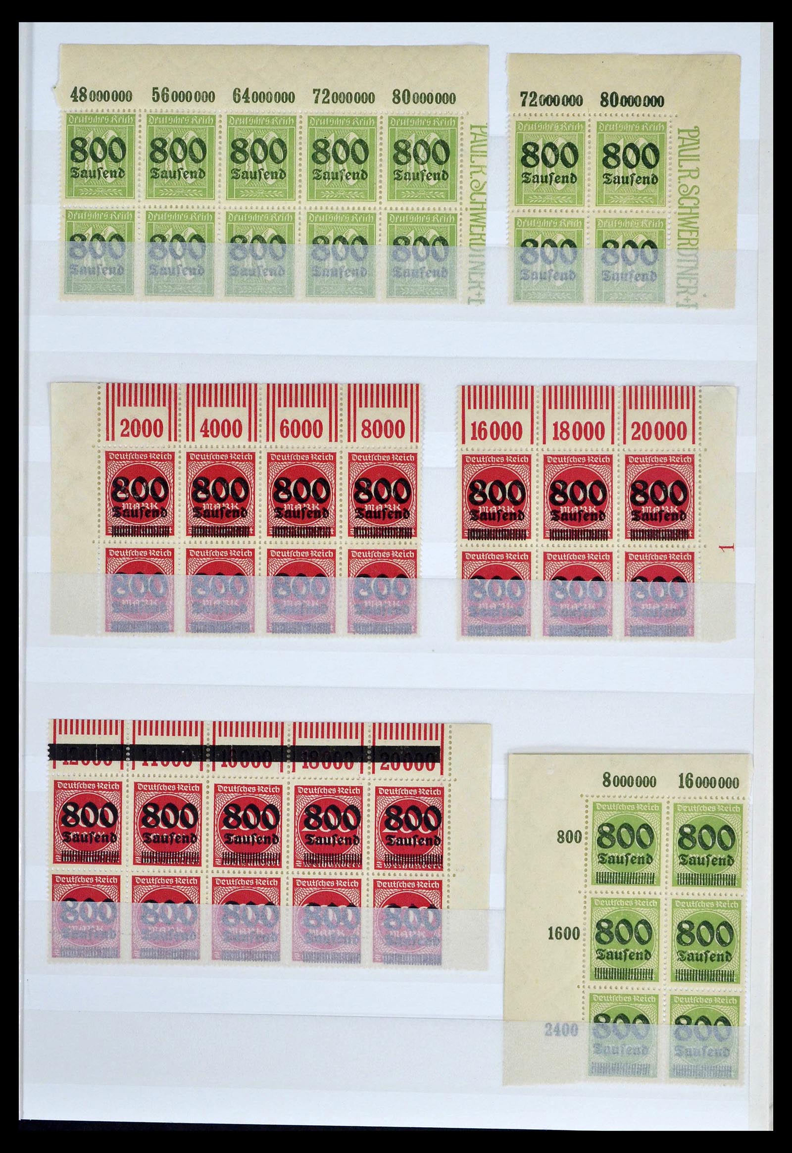39254 0057 - Stamp collection 39254 German Reich MNH top margins.