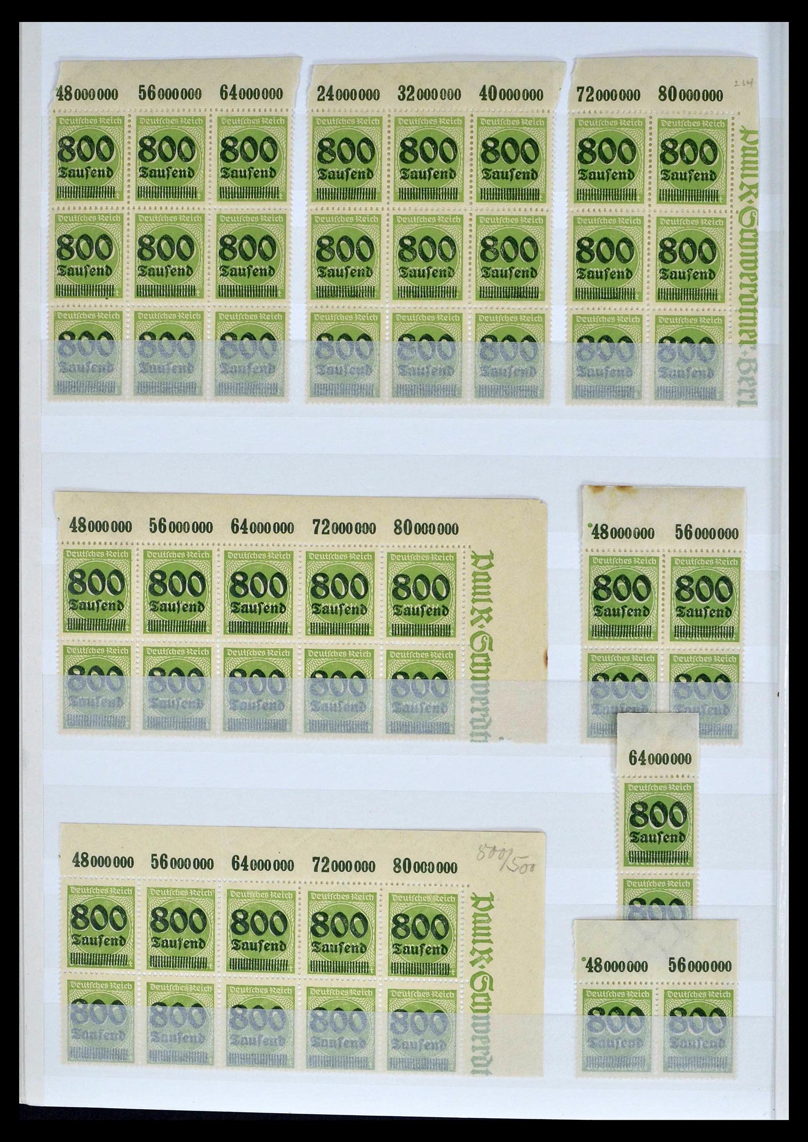 39254 0058 - Stamp collection 39254 German Reich MNH top margins.