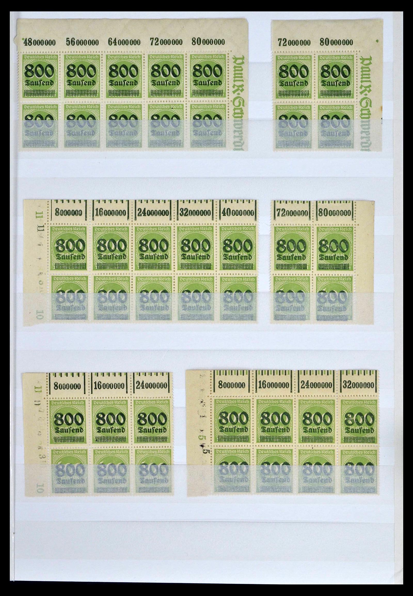 39254 0059 - Stamp collection 39254 German Reich MNH top margins.