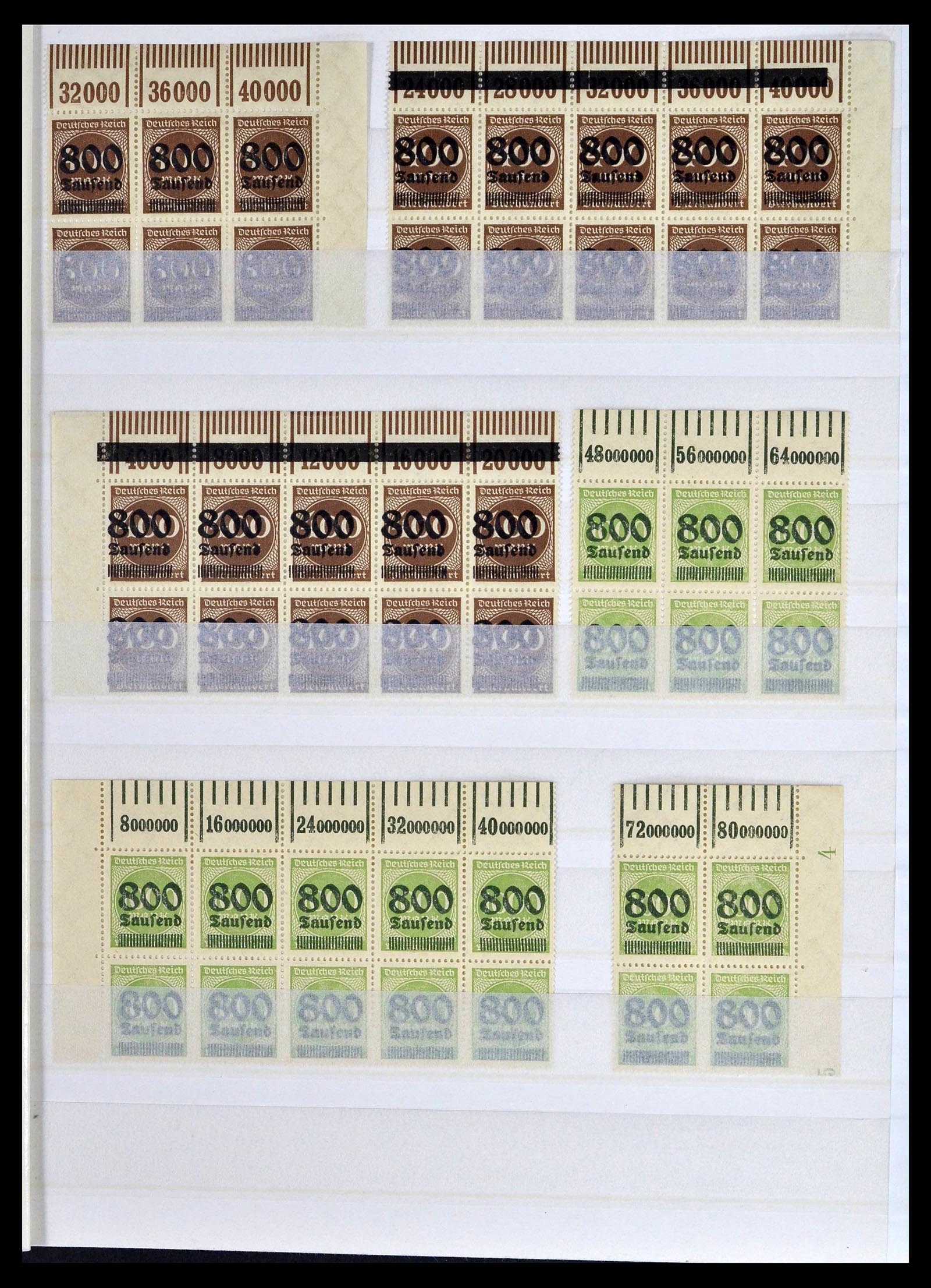 39254 0061 - Postzegelverzameling 39254 Duitse Rijk postfrisse bovenranden.