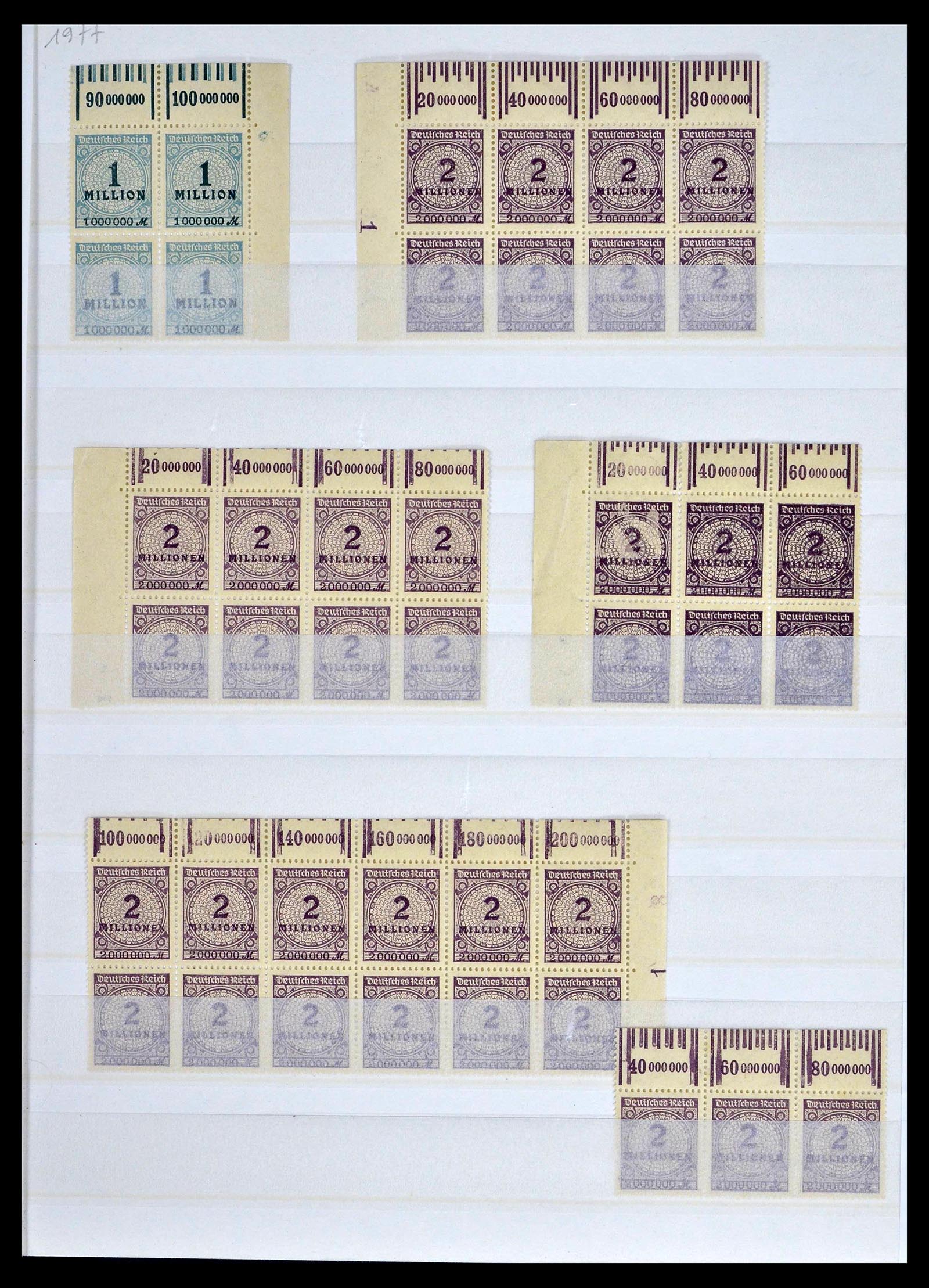 39254 0065 - Postzegelverzameling 39254 Duitse Rijk postfrisse bovenranden.