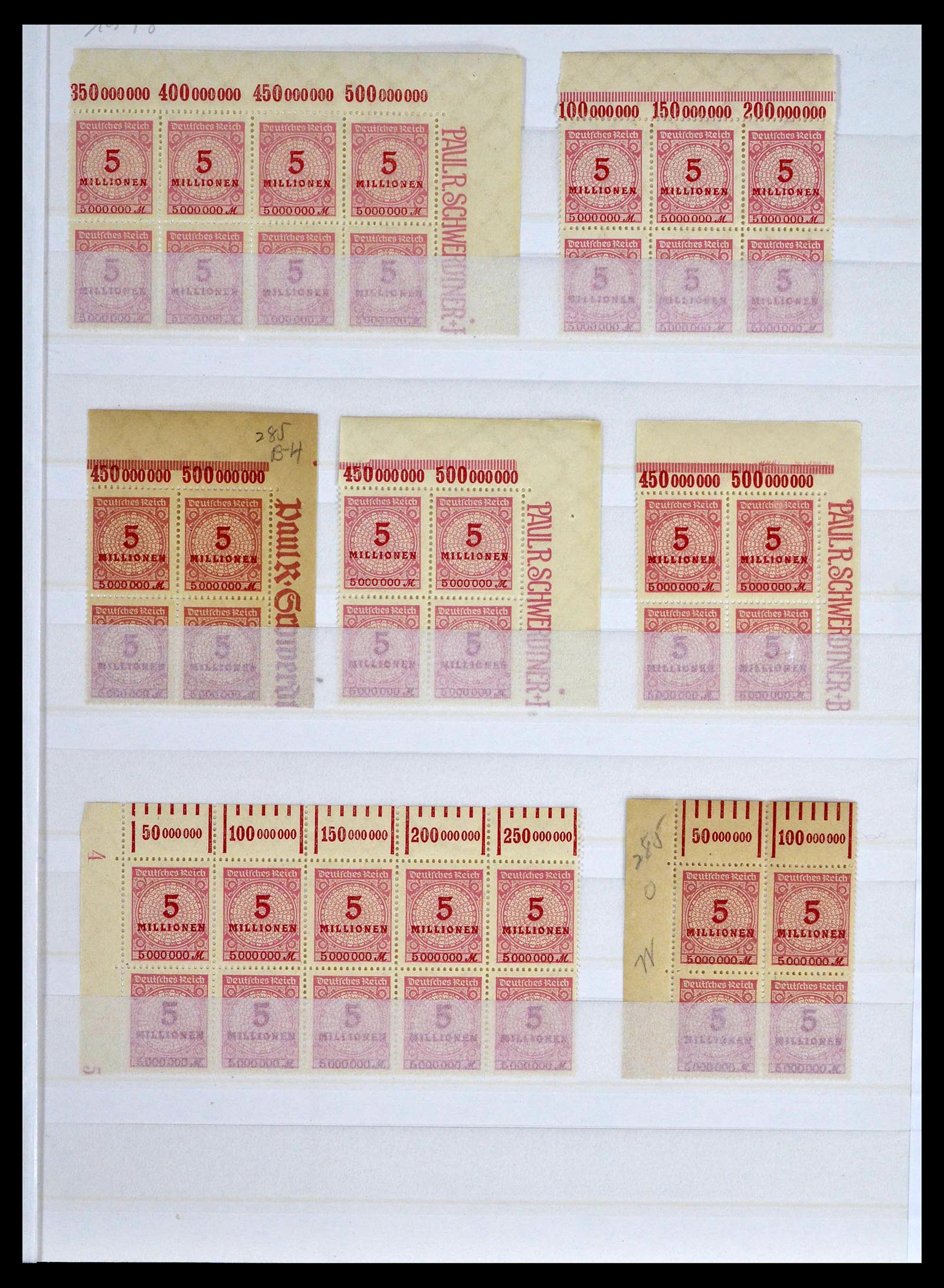 39254 0067 - Postzegelverzameling 39254 Duitse Rijk postfrisse bovenranden.