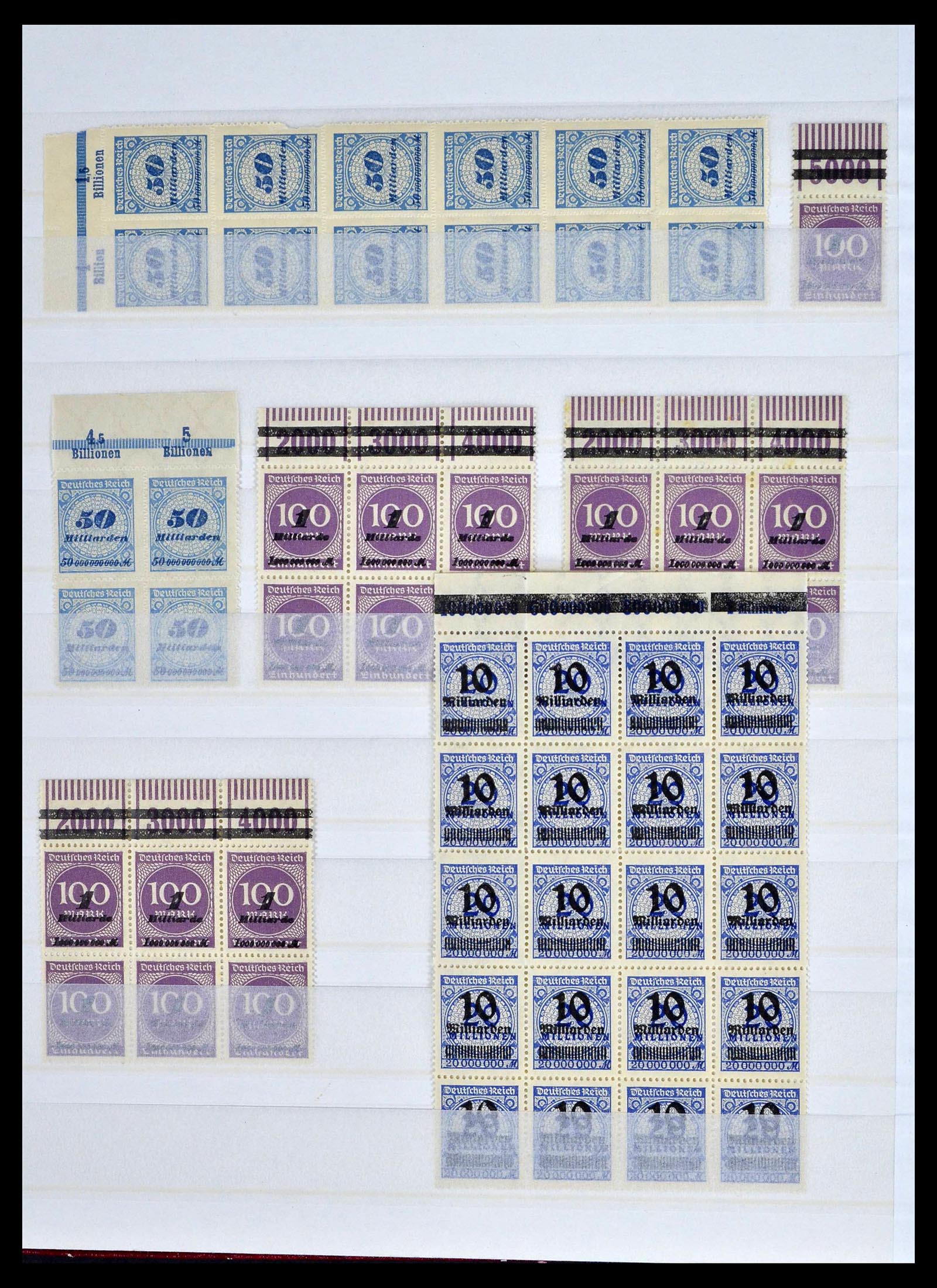 39254 0077 - Postzegelverzameling 39254 Duitse Rijk postfrisse bovenranden.