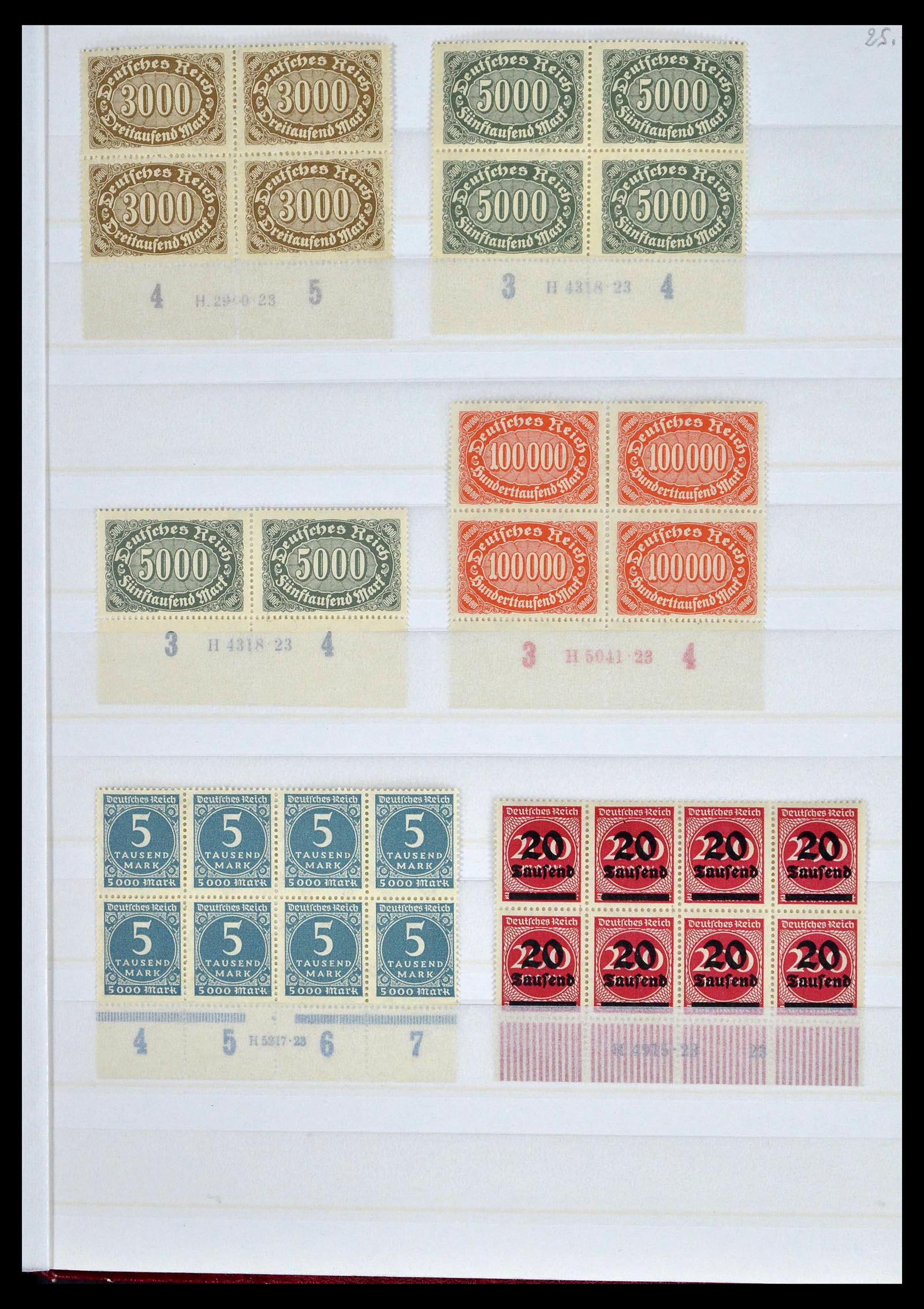 39254 0083 - Stamp collection 39254 German Reich MNH top margins.
