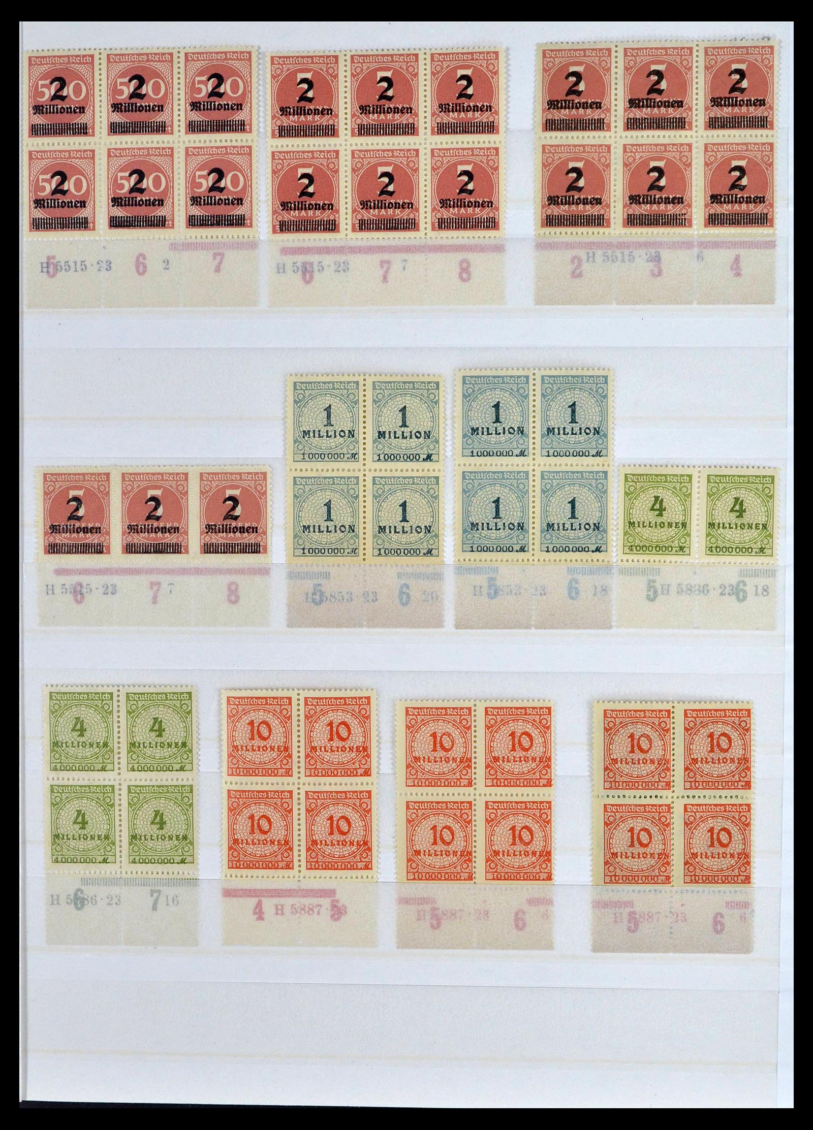 39254 0085 - Stamp collection 39254 German Reich MNH top margins.