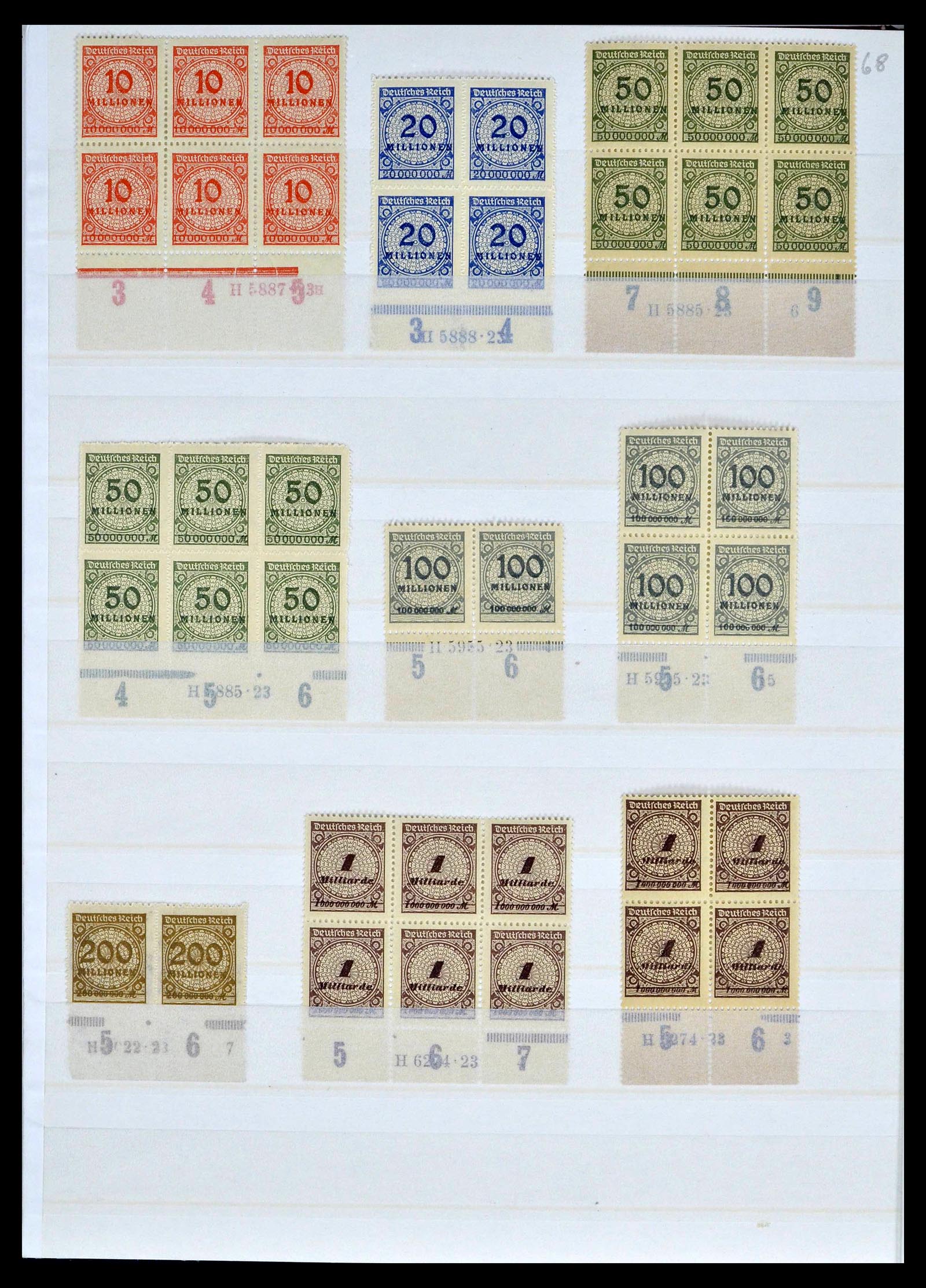 39254 0086 - Postzegelverzameling 39254 Duitse Rijk postfrisse bovenranden.