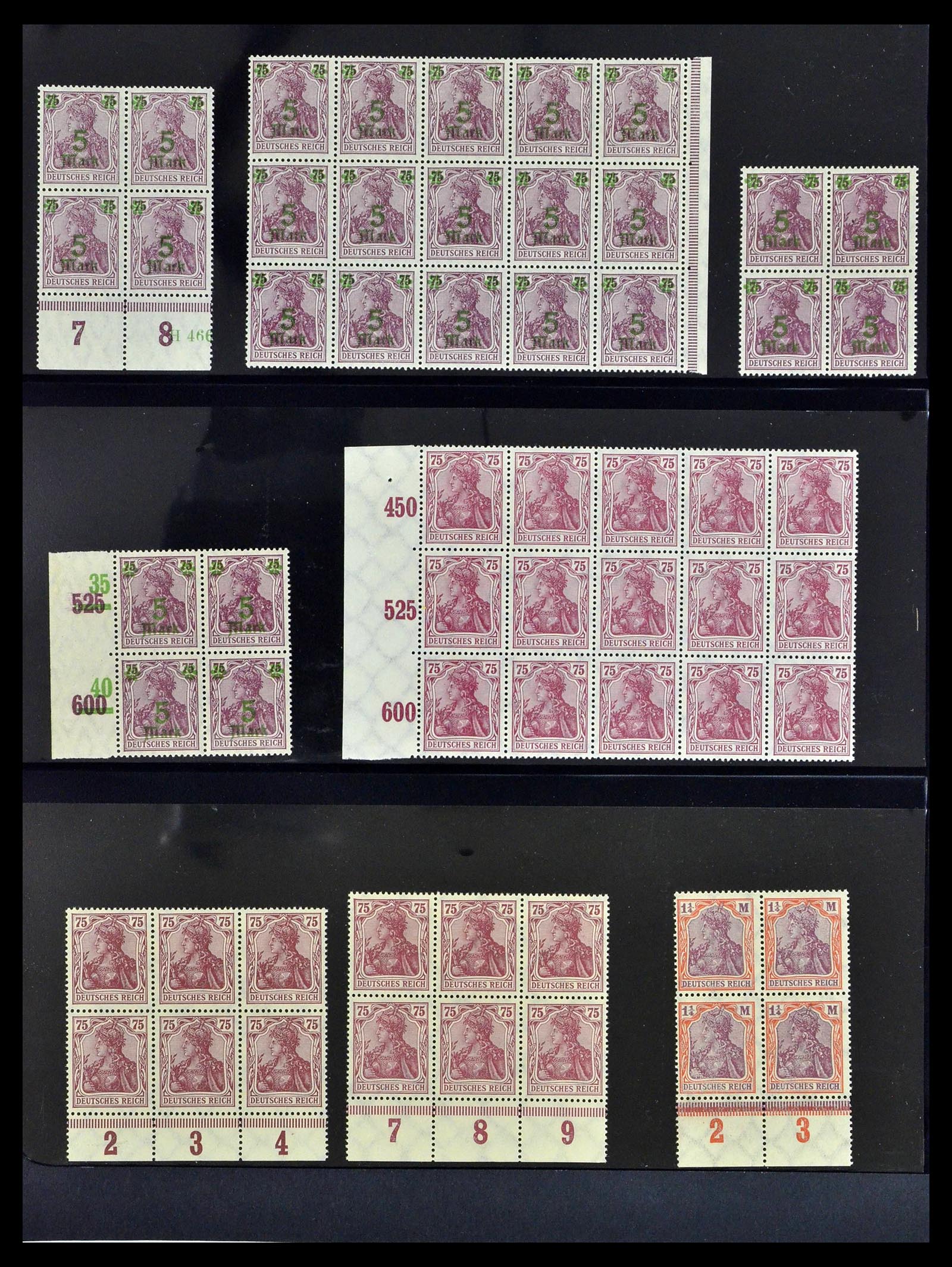 39255 0010 - Stamp collection 39255 German Reich MNH blocks of 4.