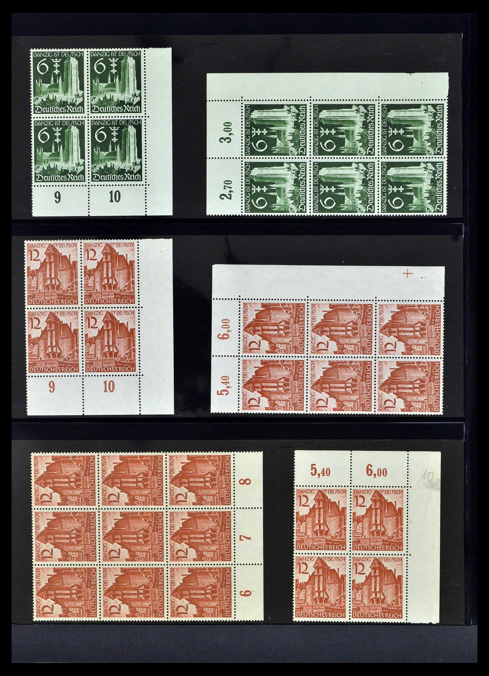 39255 0020 - Postzegelverzameling 39255 Duitse Rijk postfrisse blokken van 4.