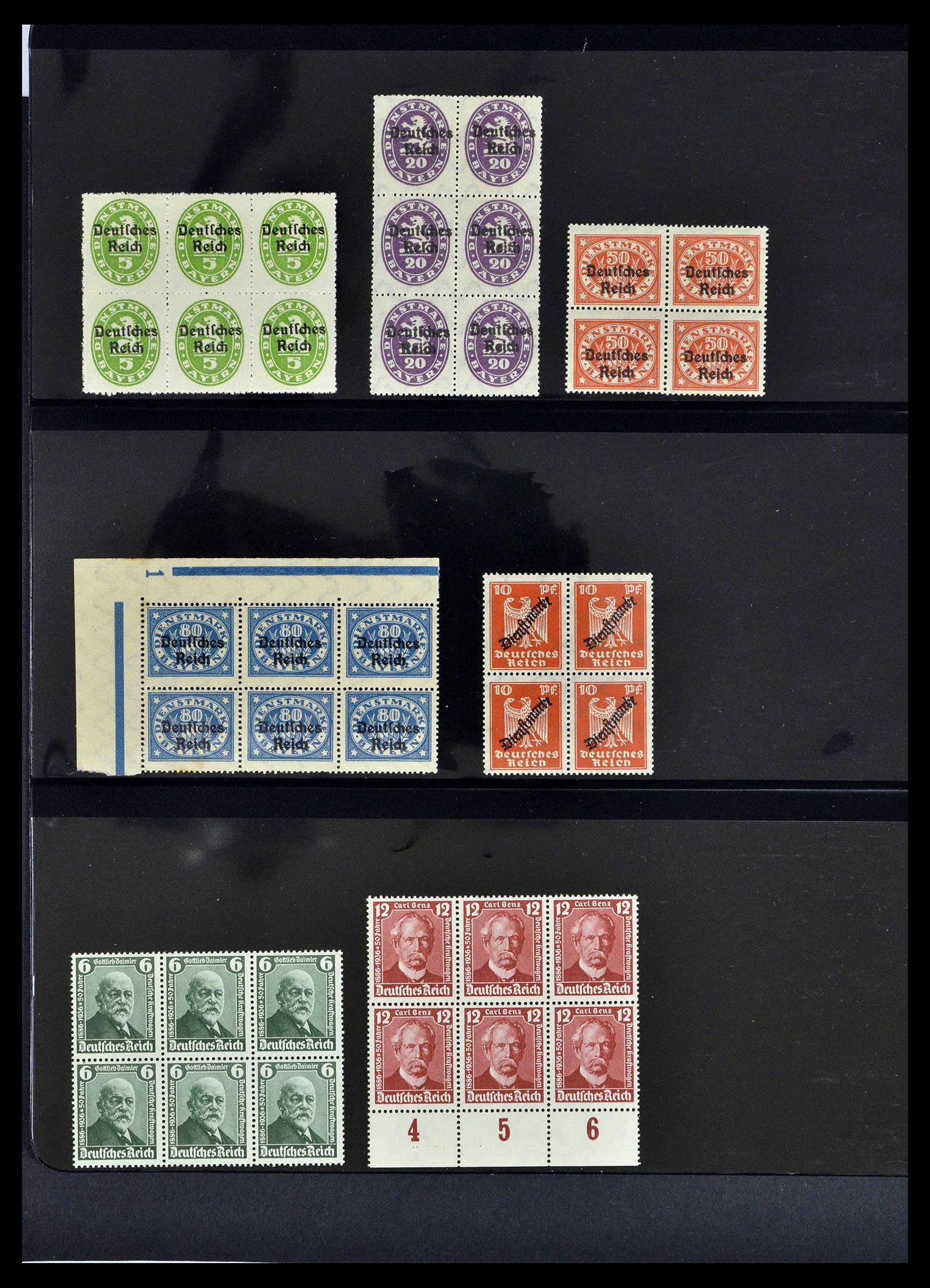 39255 0032 - Stamp collection 39255 German Reich MNH blocks of 4.