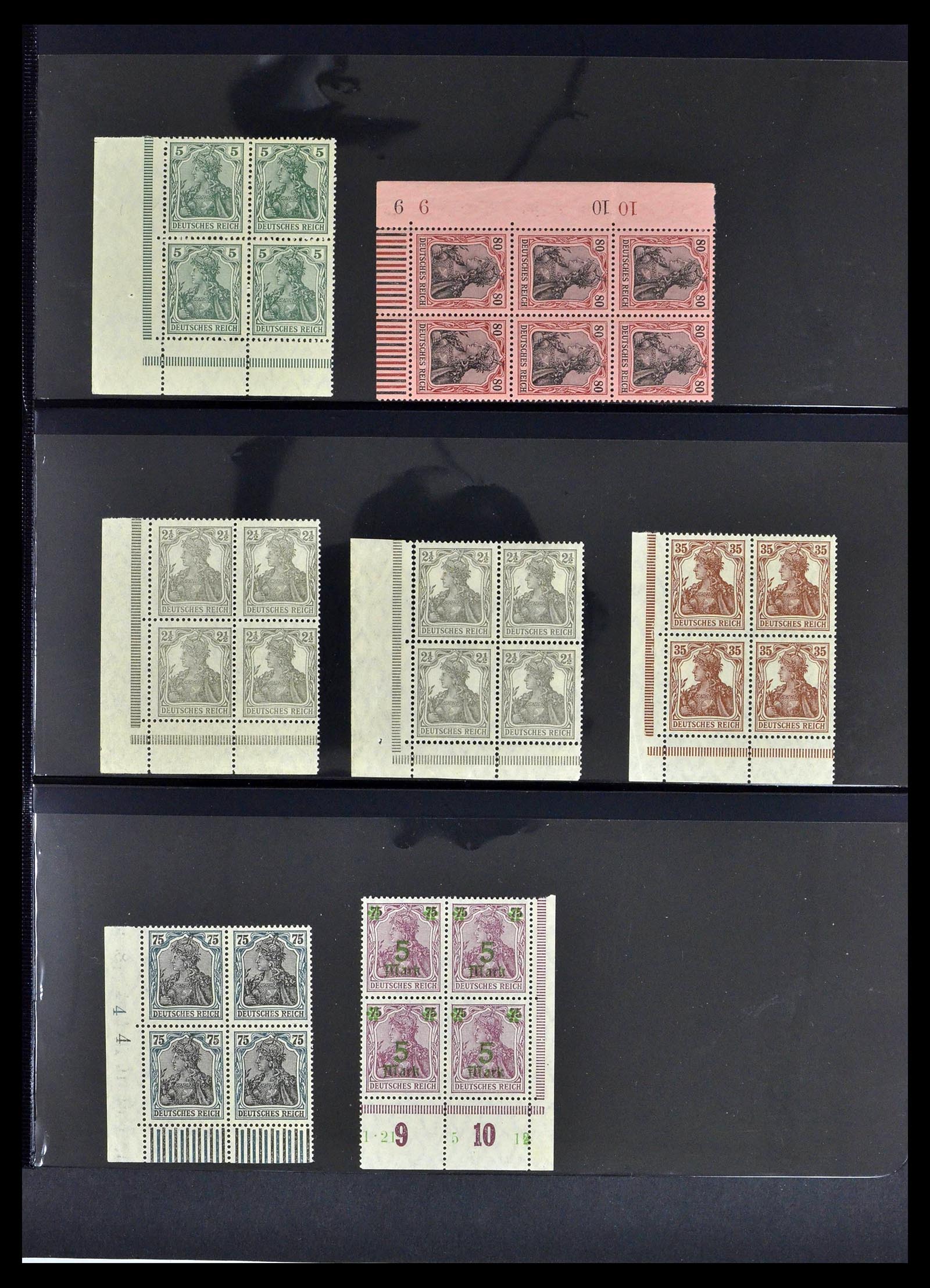 39255 0035 - Stamp collection 39255 German Reich MNH blocks of 4.