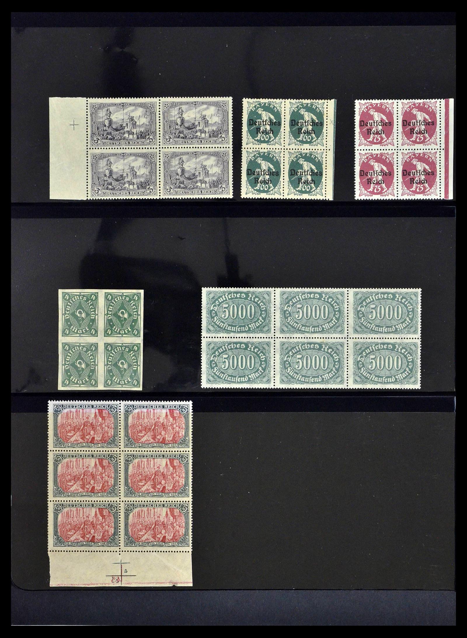39255 0036 - Stamp collection 39255 German Reich MNH blocks of 4.
