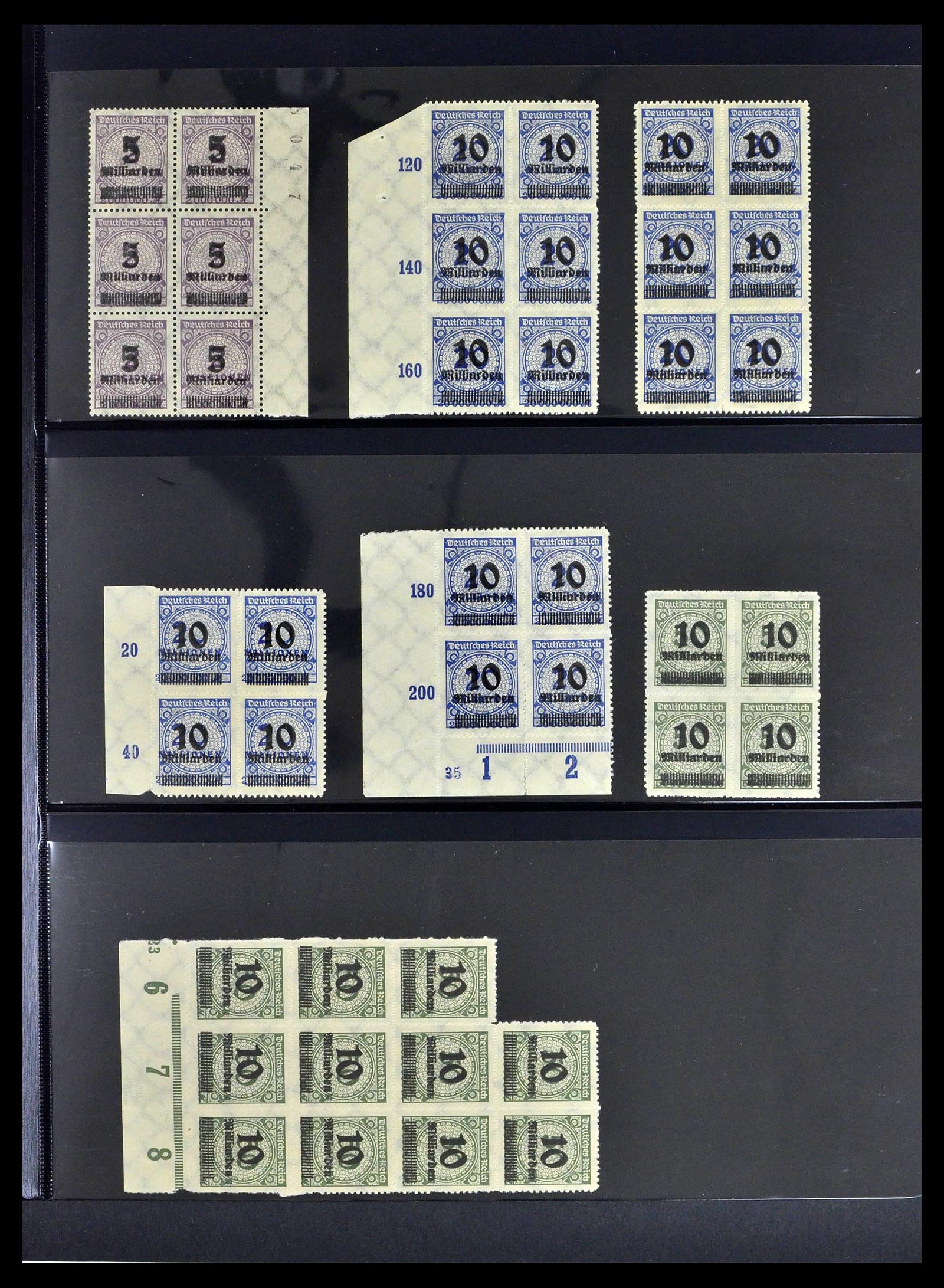 39255 0037 - Stamp collection 39255 German Reich MNH blocks of 4.