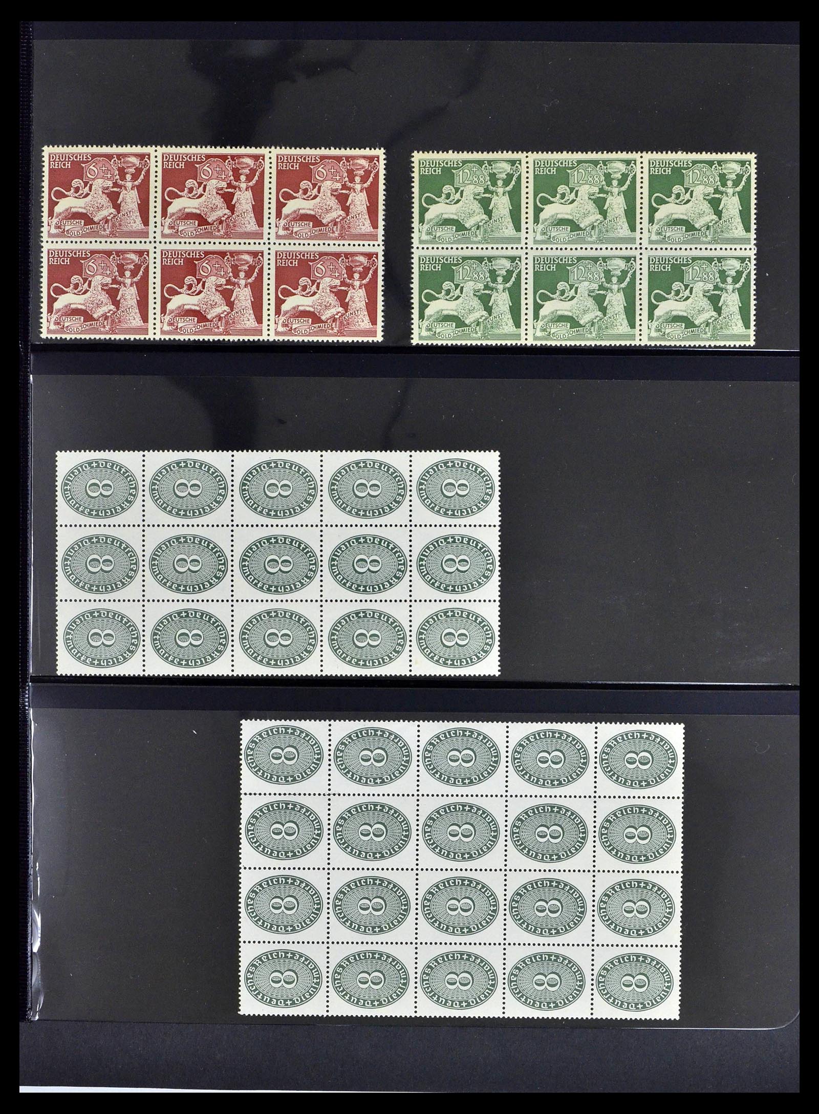 39255 0039 - Stamp collection 39255 German Reich MNH blocks of 4.