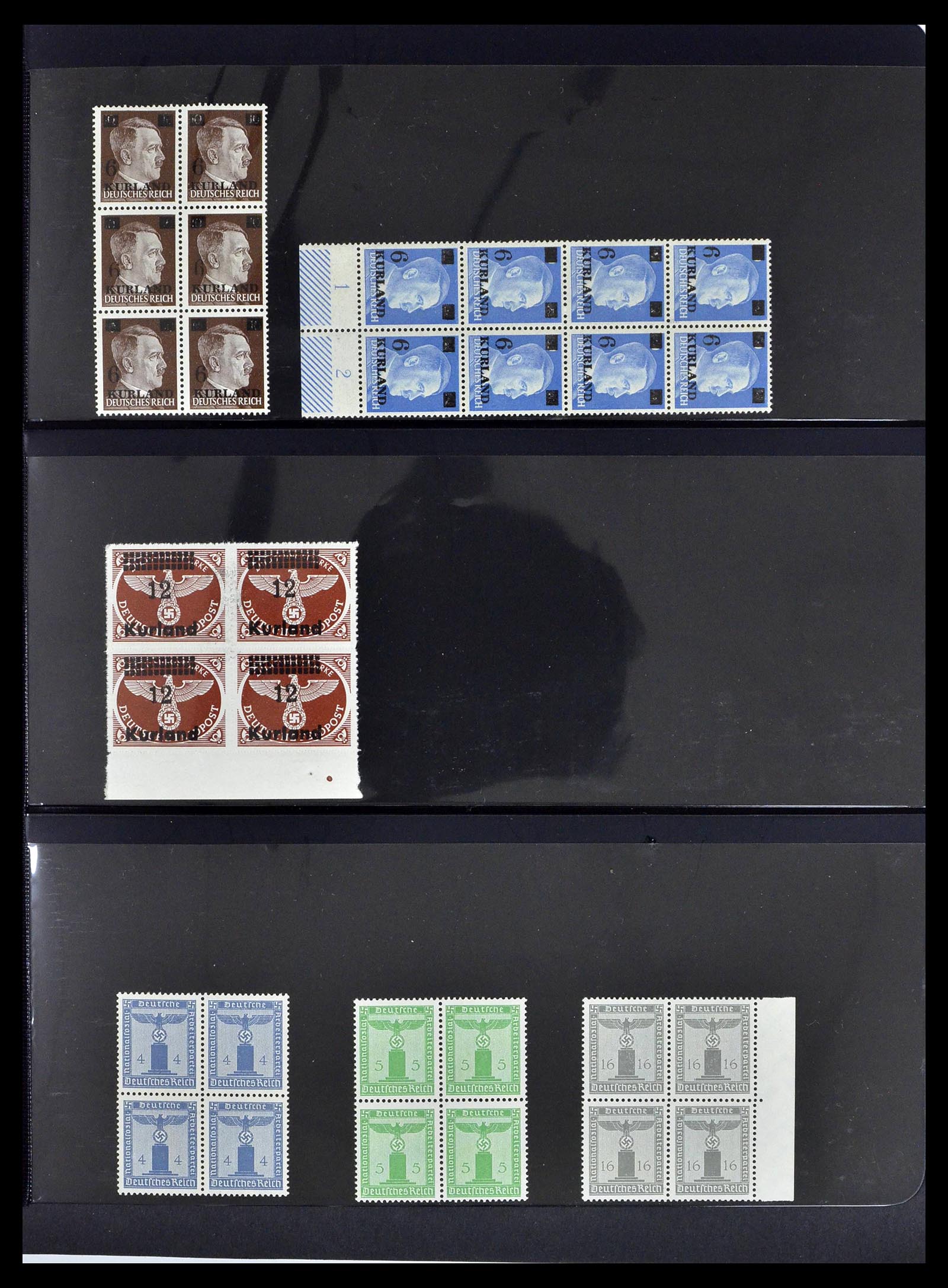 39255 0041 - Stamp collection 39255 German Reich MNH blocks of 4.