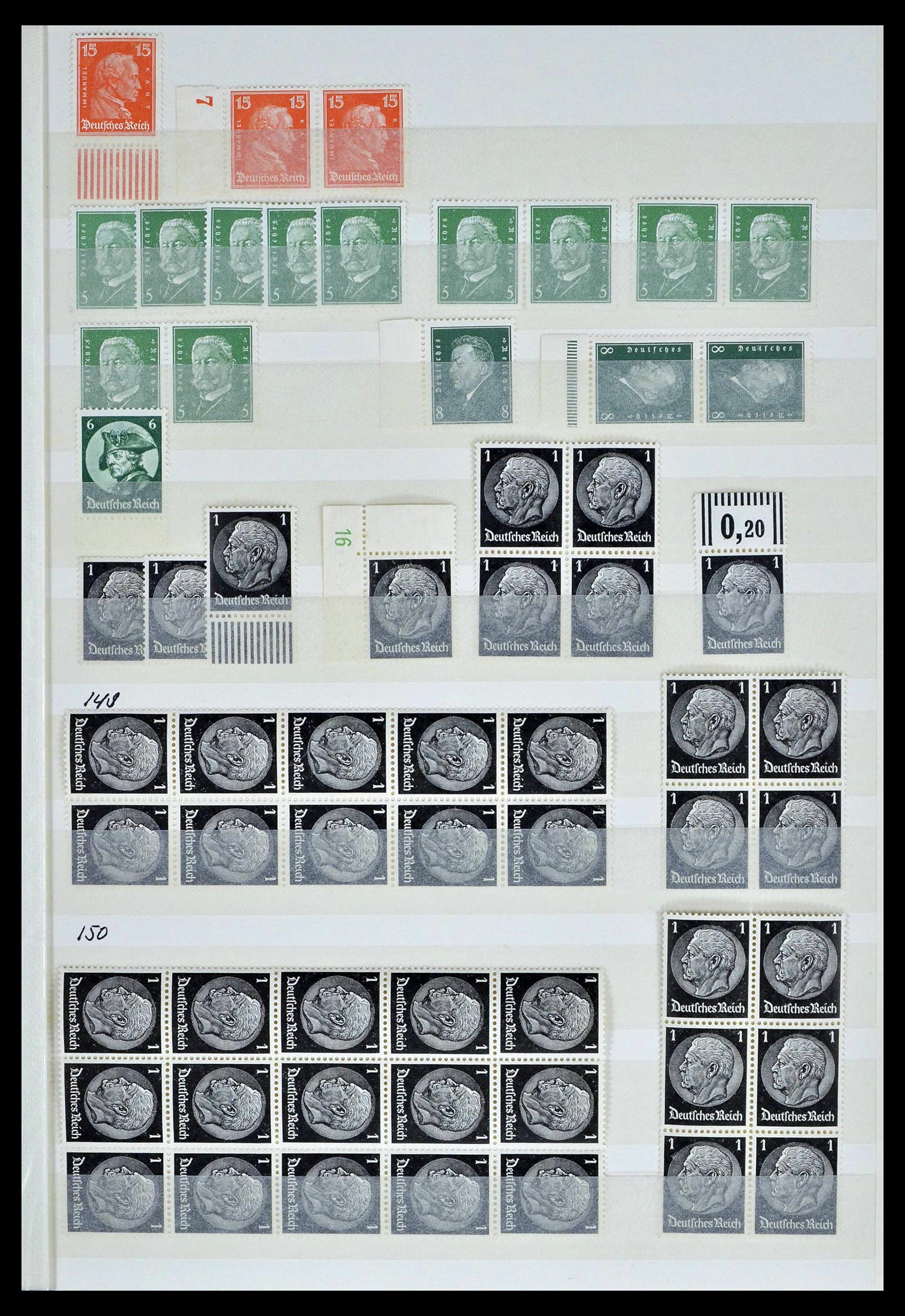 39256 0025 - Postzegelverzameling 39256 Duitse Rijk postfris.