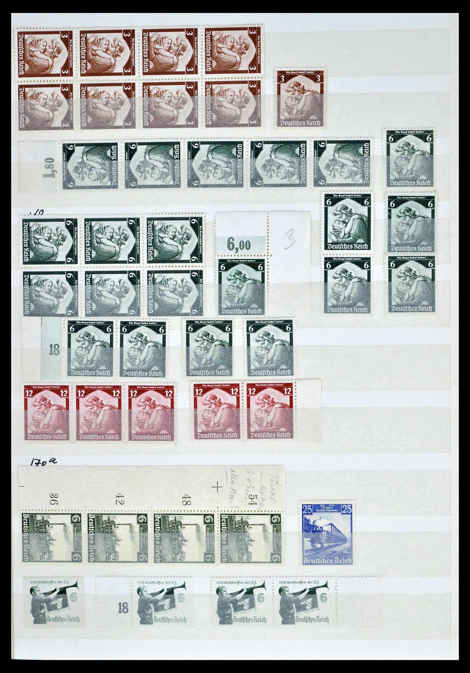 39256 0029 - Stamp collection 39256 German Reich MNH.