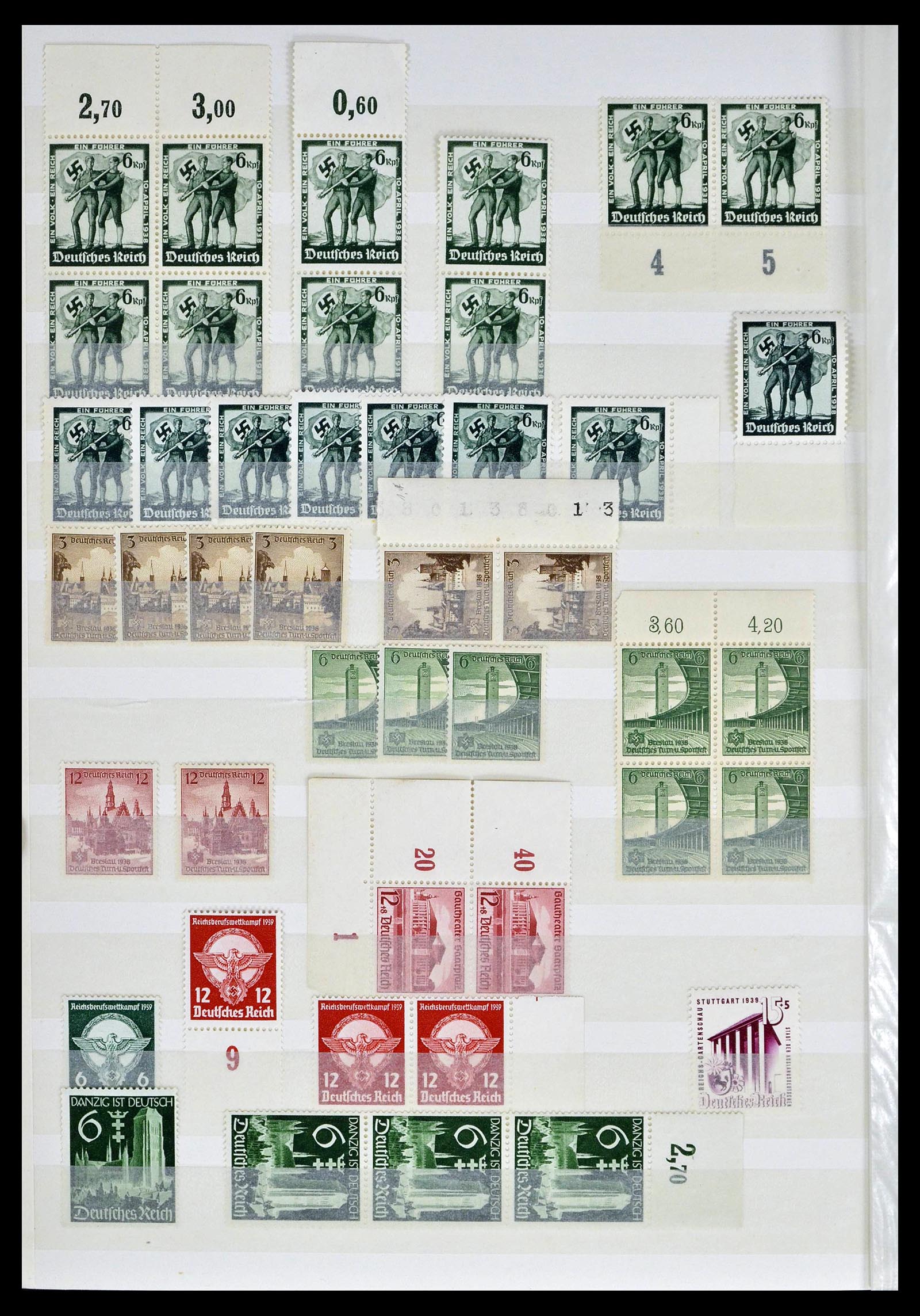 39256 0038 - Postzegelverzameling 39256 Duitse Rijk postfris.