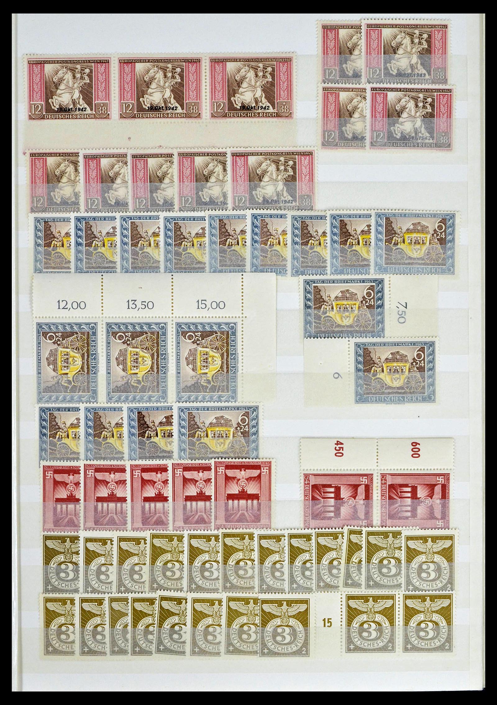 39256 0057 - Stamp collection 39256 German Reich MNH.