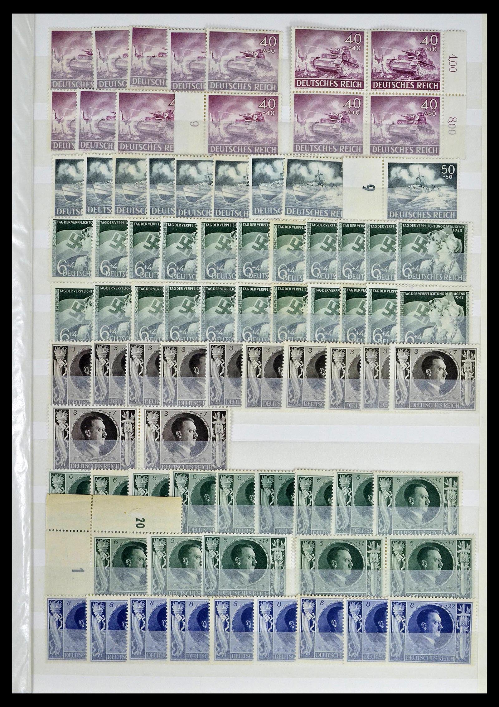 39256 0059 - Postzegelverzameling 39256 Duitse Rijk postfris.