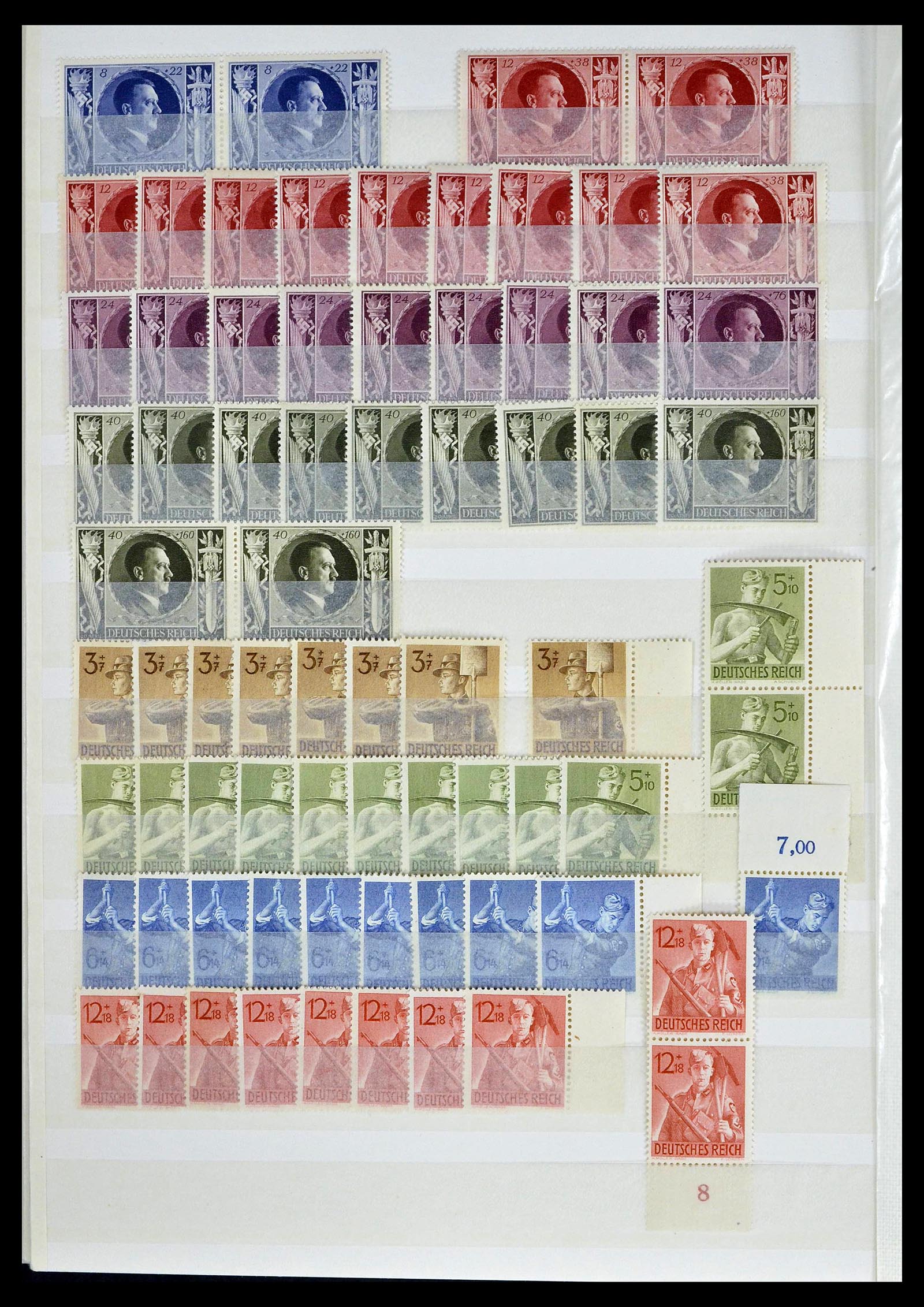39256 0060 - Postzegelverzameling 39256 Duitse Rijk postfris.