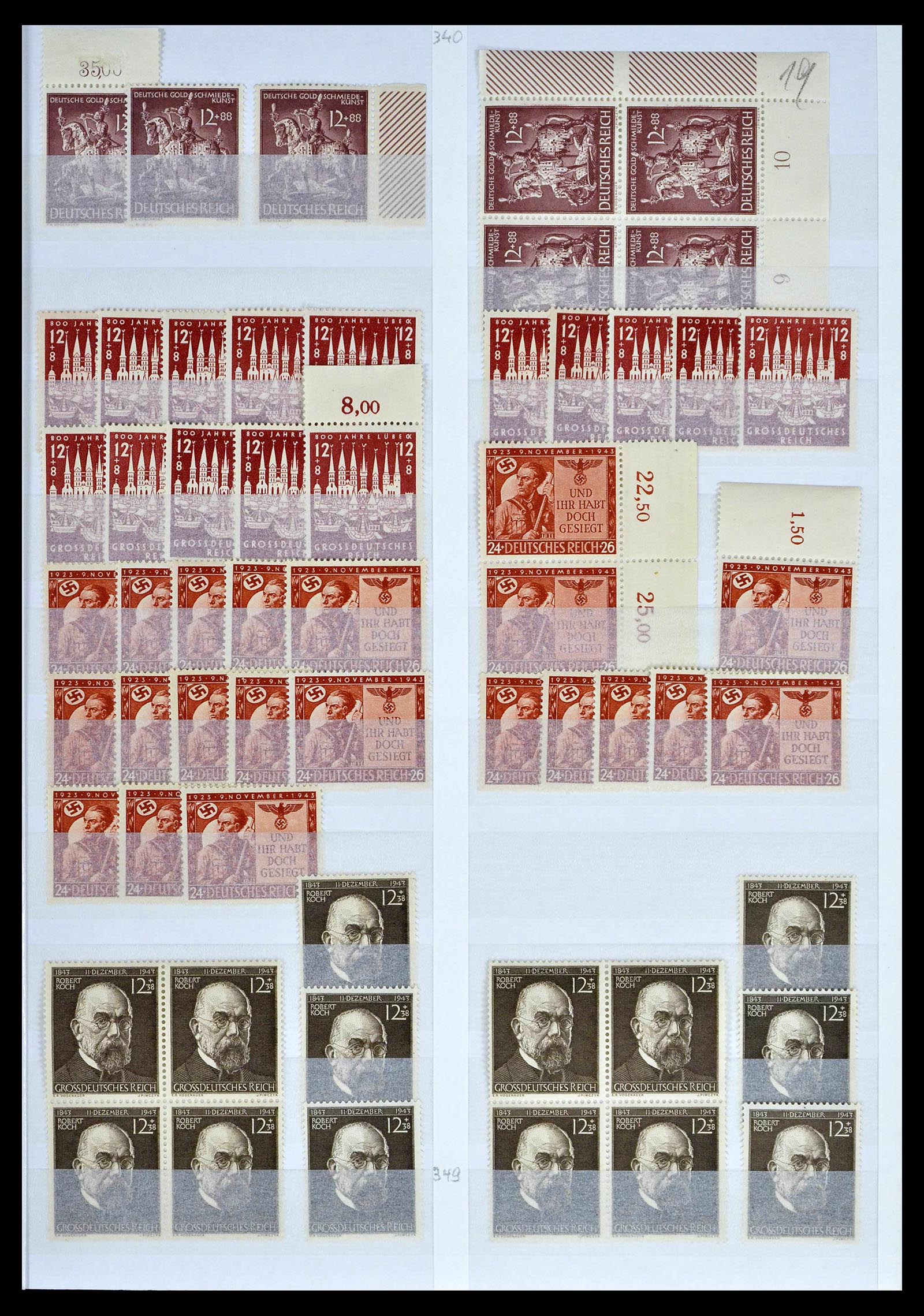 39256 0063 - Stamp collection 39256 German Reich MNH.