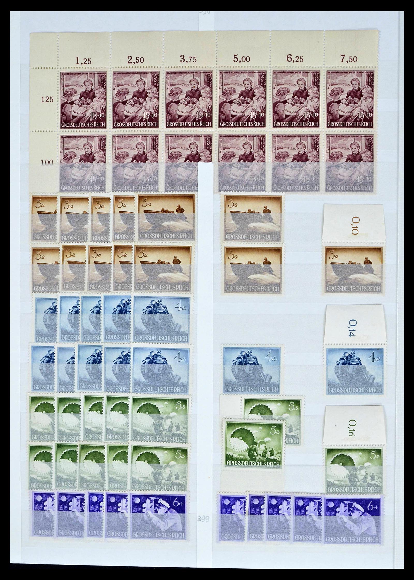 39256 0068 - Stamp collection 39256 German Reich MNH.