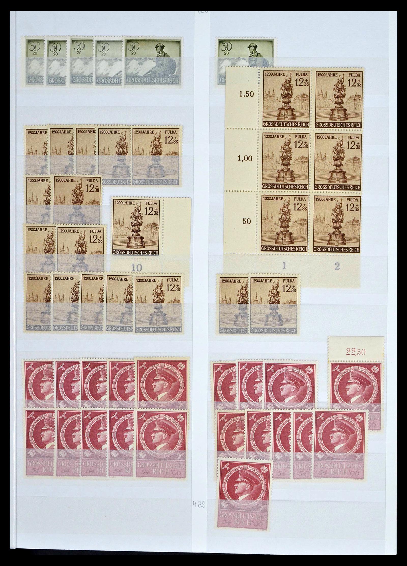 39256 0071 - Postzegelverzameling 39256 Duitse Rijk postfris.