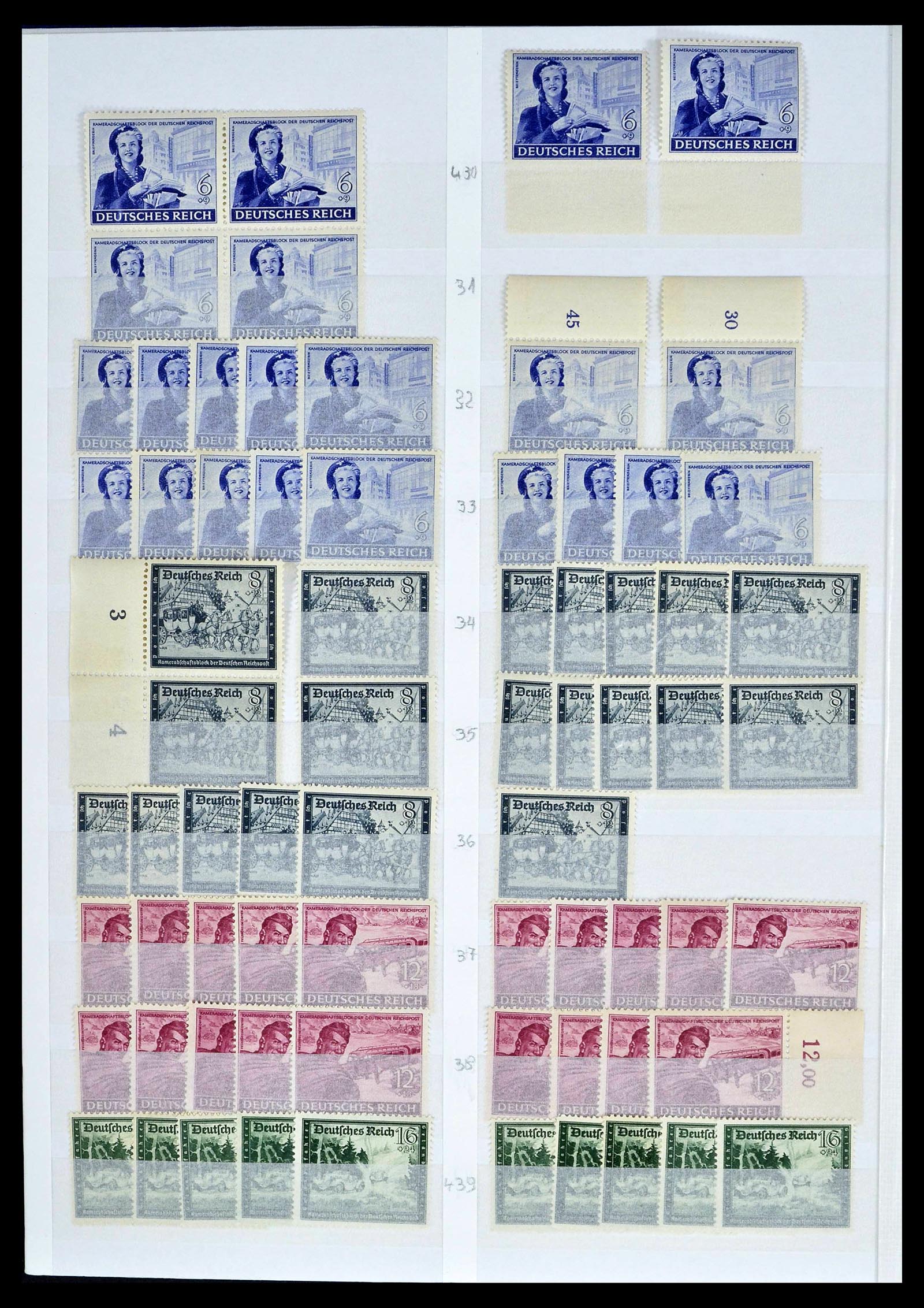 39256 0072 - Stamp collection 39256 German Reich MNH.