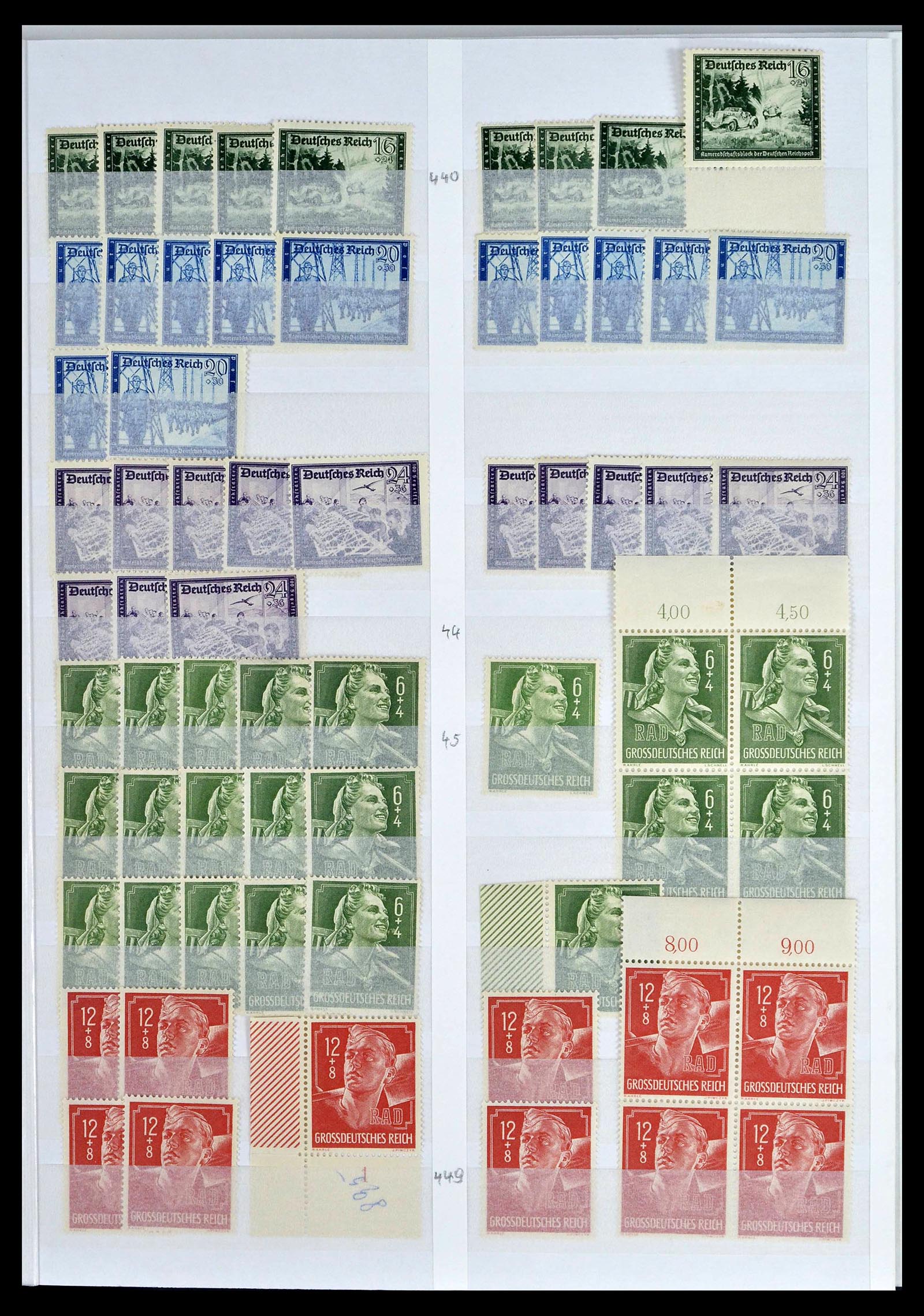 39256 0073 - Postzegelverzameling 39256 Duitse Rijk postfris.