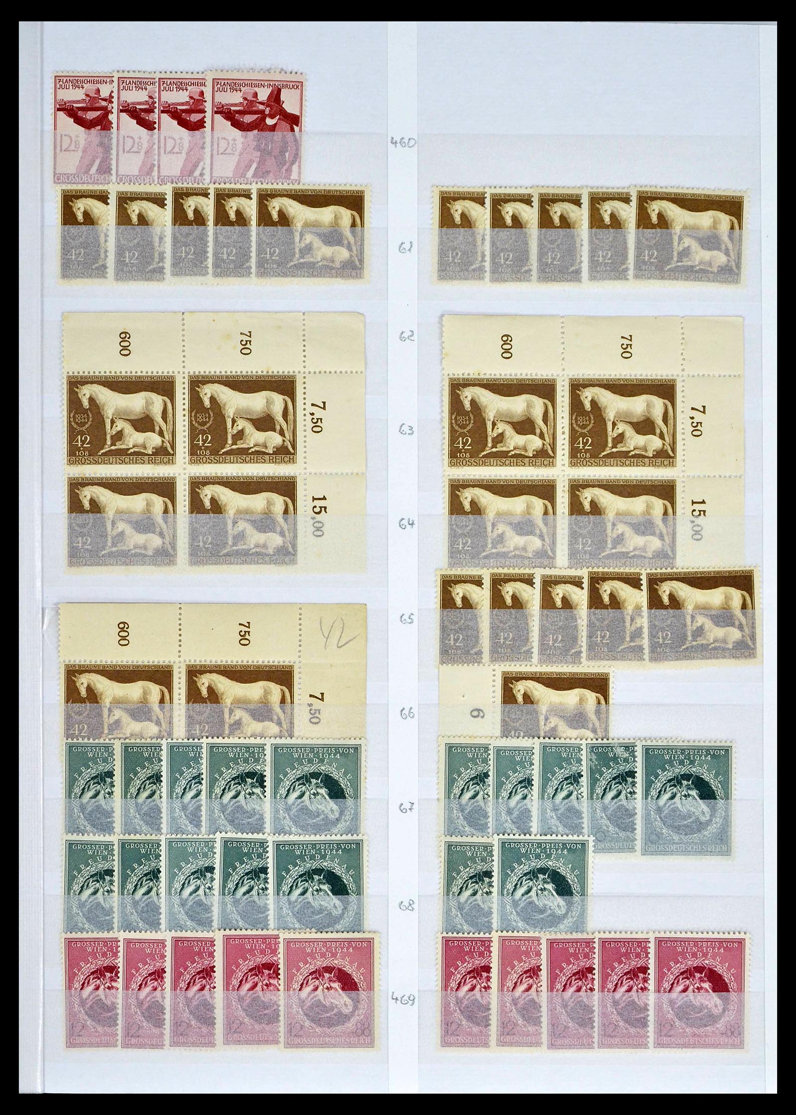 39256 0075 - Stamp collection 39256 German Reich MNH.