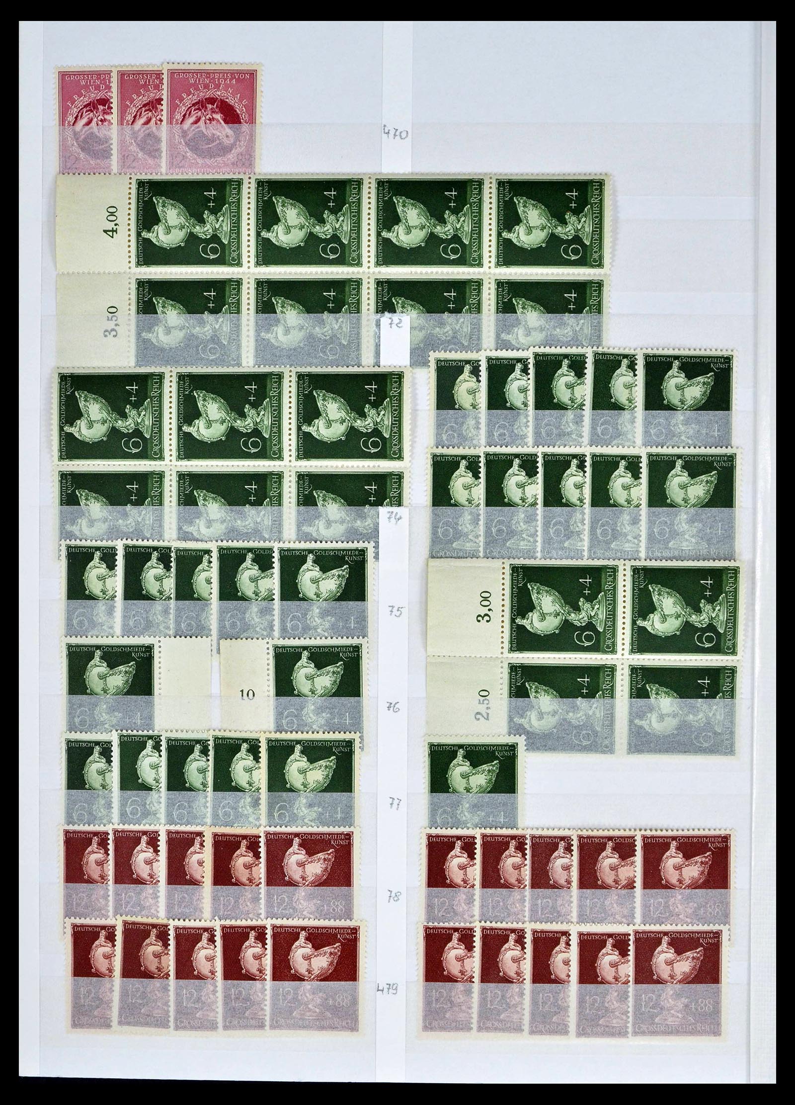 39256 0076 - Postzegelverzameling 39256 Duitse Rijk postfris.