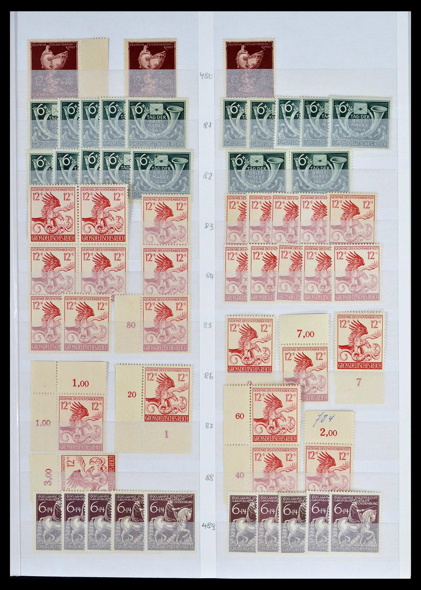 39256 0077 - Stamp collection 39256 German Reich MNH.
