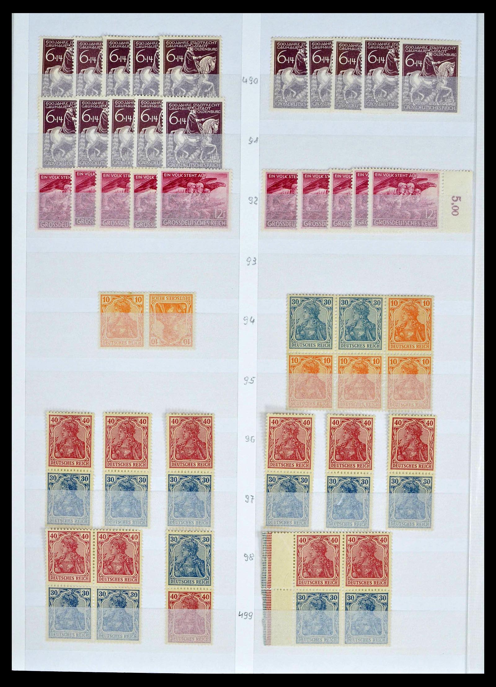 39256 0078 - Stamp collection 39256 German Reich MNH.