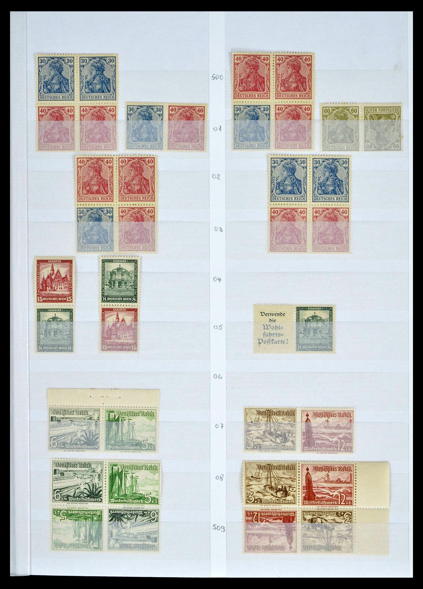 39256 0079 - Postzegelverzameling 39256 Duitse Rijk postfris.