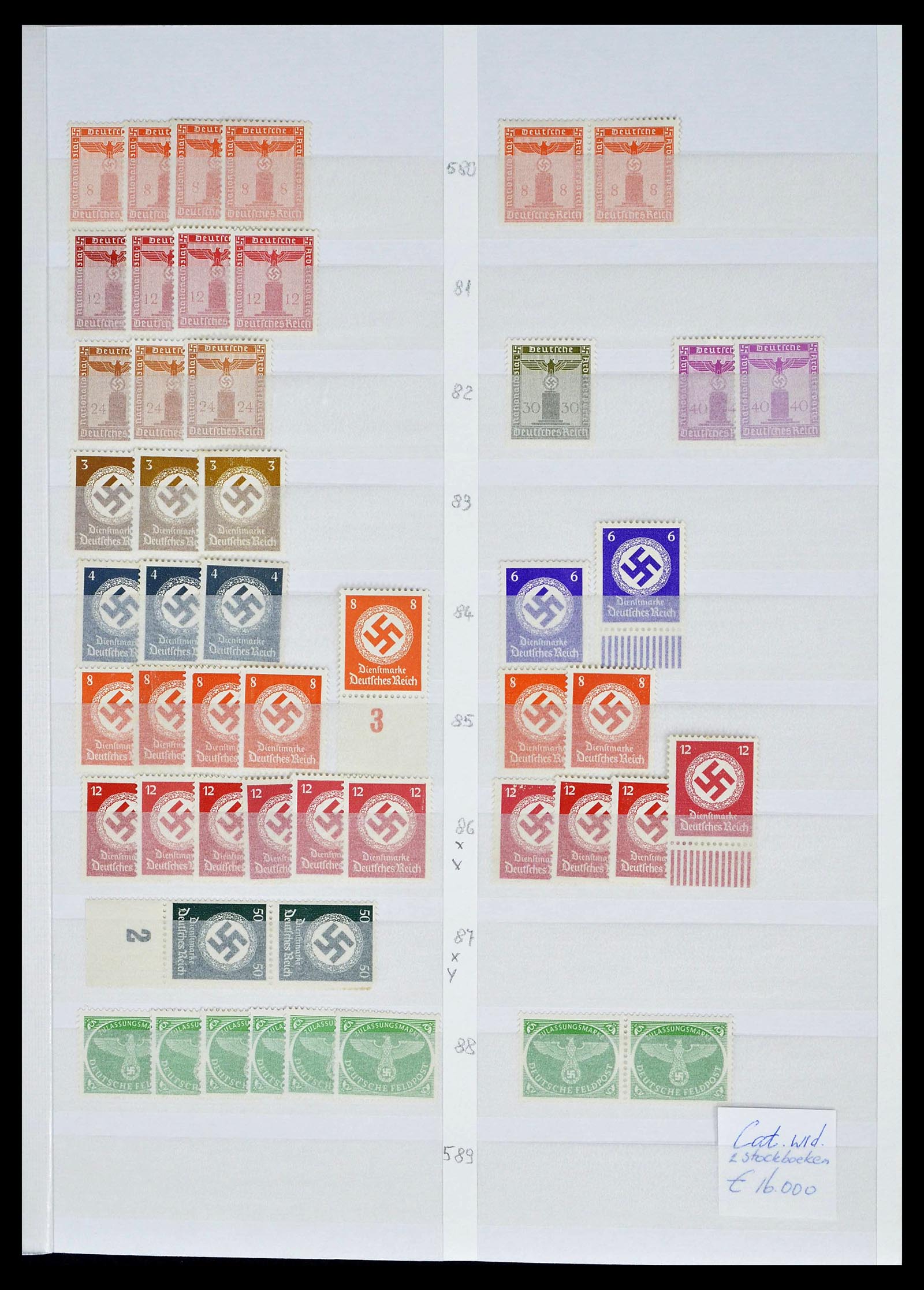 39256 0087 - Postzegelverzameling 39256 Duitse Rijk postfris.