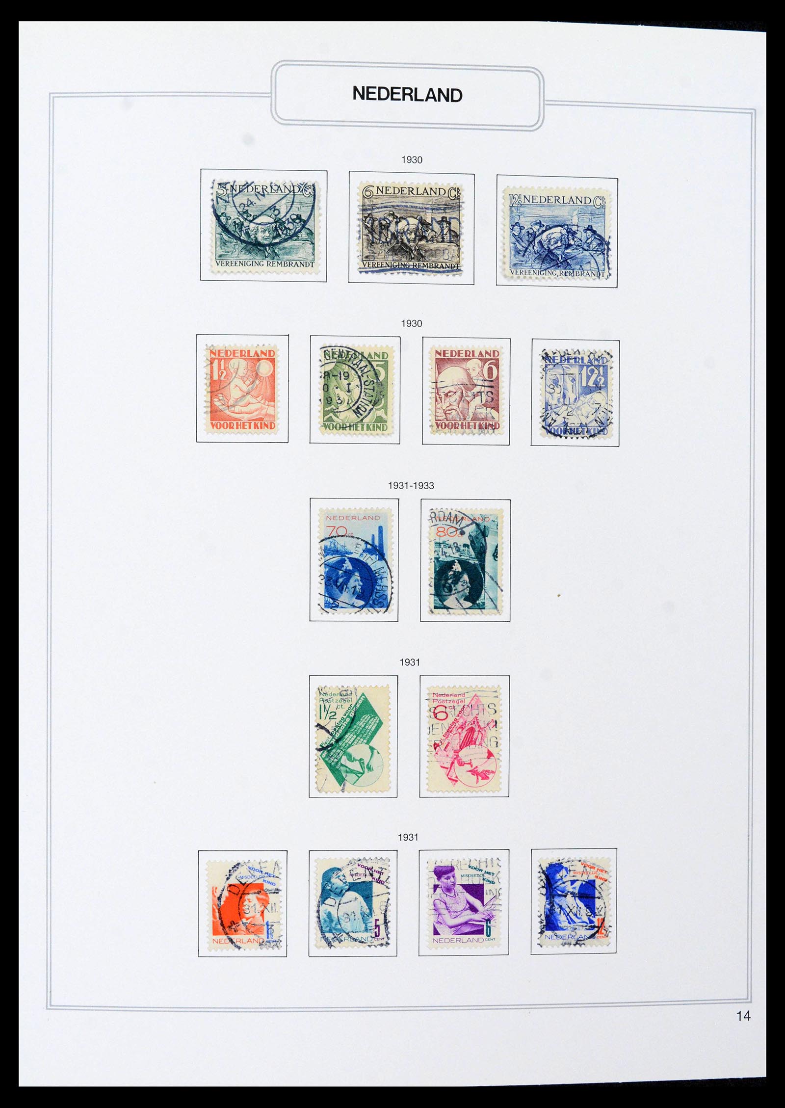 39261 0014 - Stamp collection 39261 Netherlands 1852-2015.