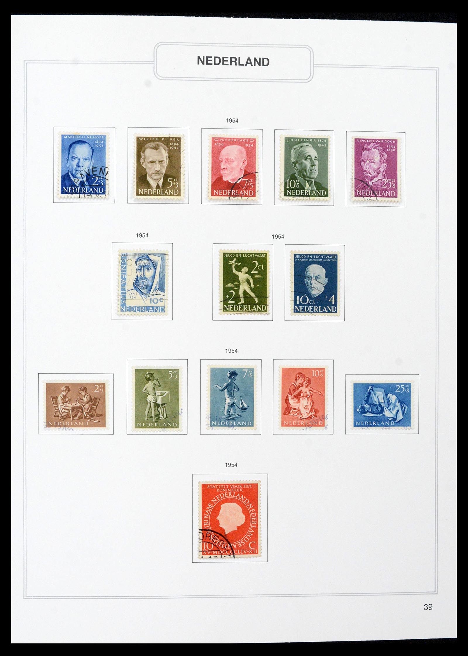 39261 0039 - Stamp collection 39261 Netherlands 1852-2015.