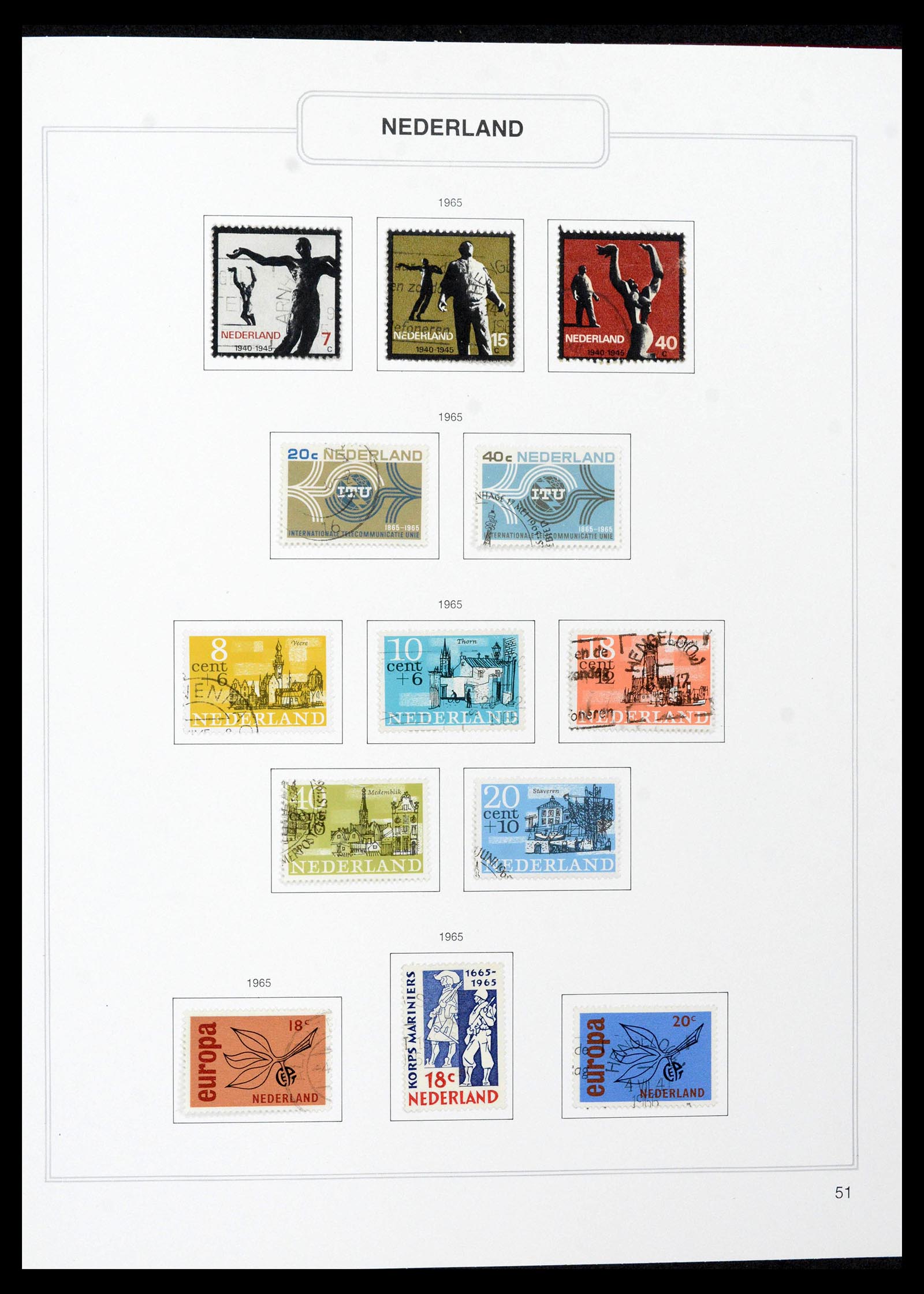 39261 0051 - Postzegelverzameling 39261 Nederland 1852-2015.