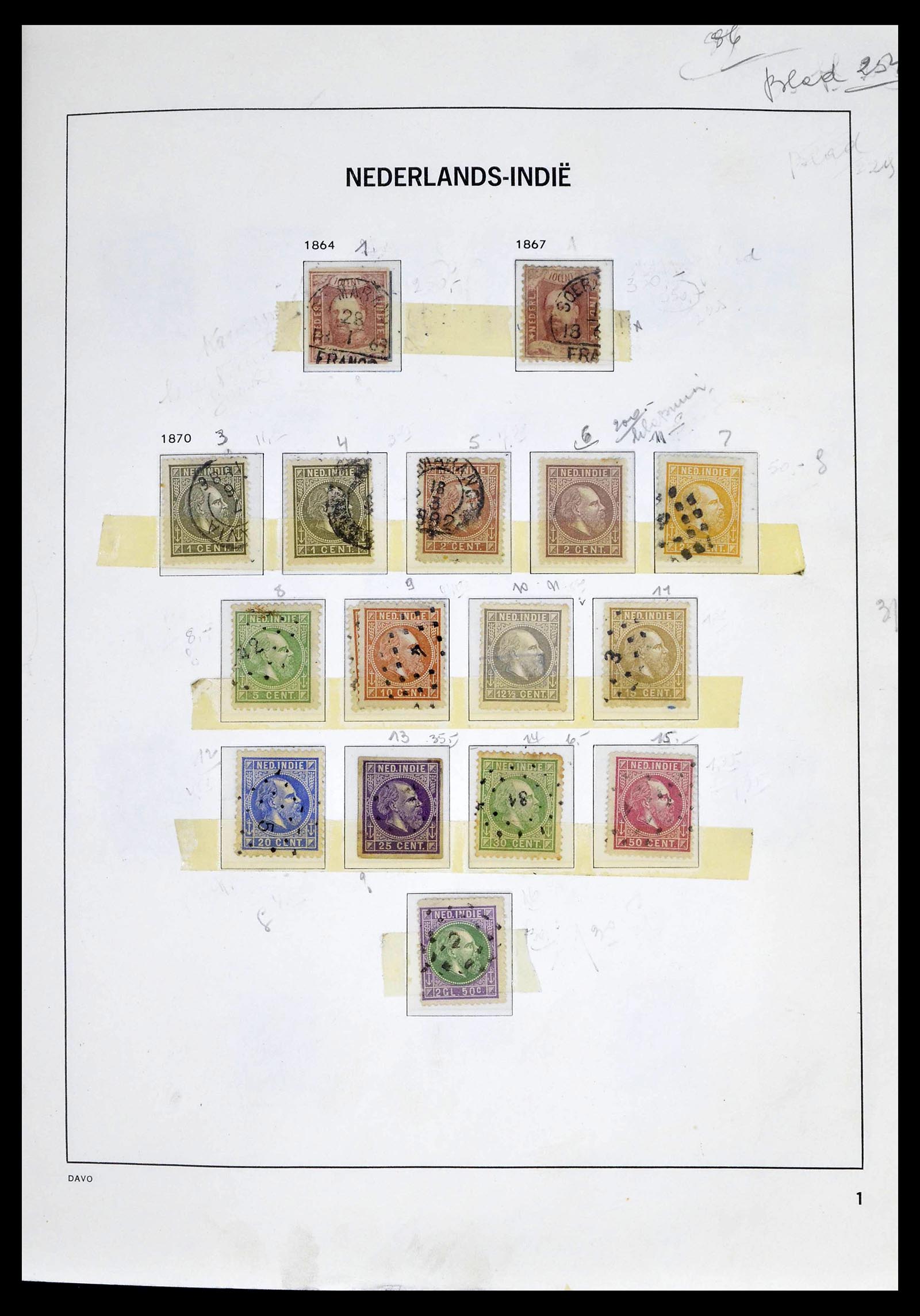 39263 0001 - Postzegelverzameling 39263 Overzeese gebiedsdelen 1864-1970.